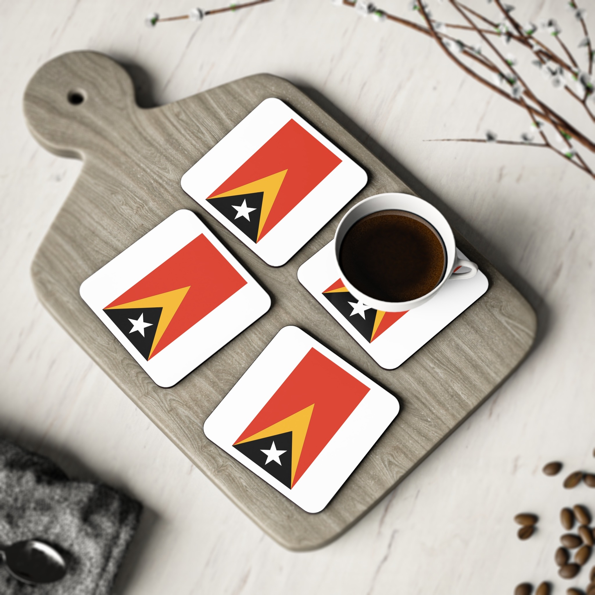 National Flag East Timor Timor Leste Coasters - Image 8