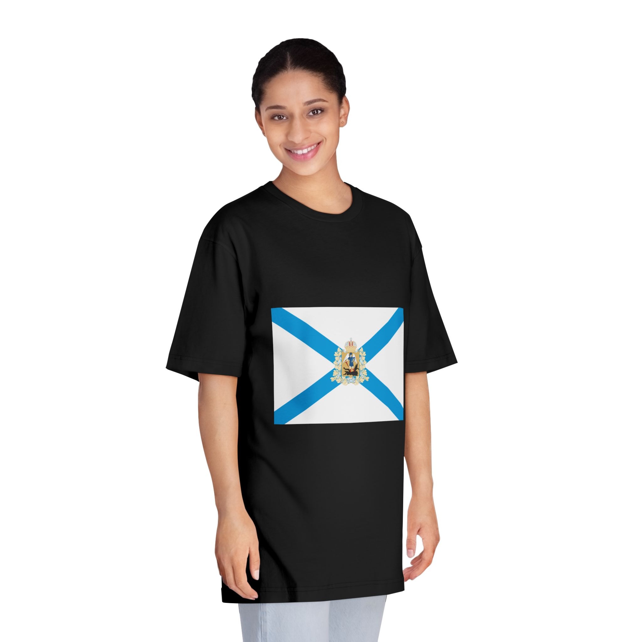 Flag of Arkhangelsk Oblast Unisex Classic Crewneck T Shirt - Image 7