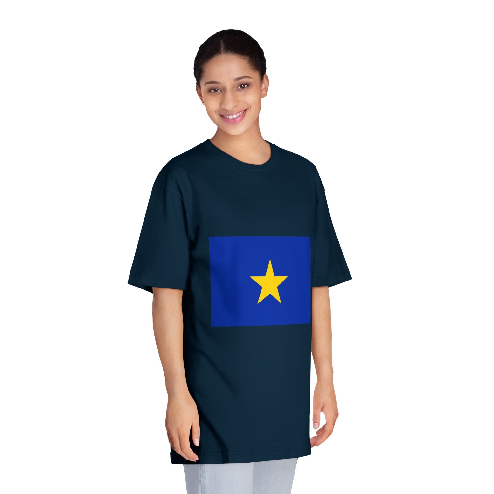Flag of Congo Free State Unisex Classic Crewneck T Shirt - Image 19