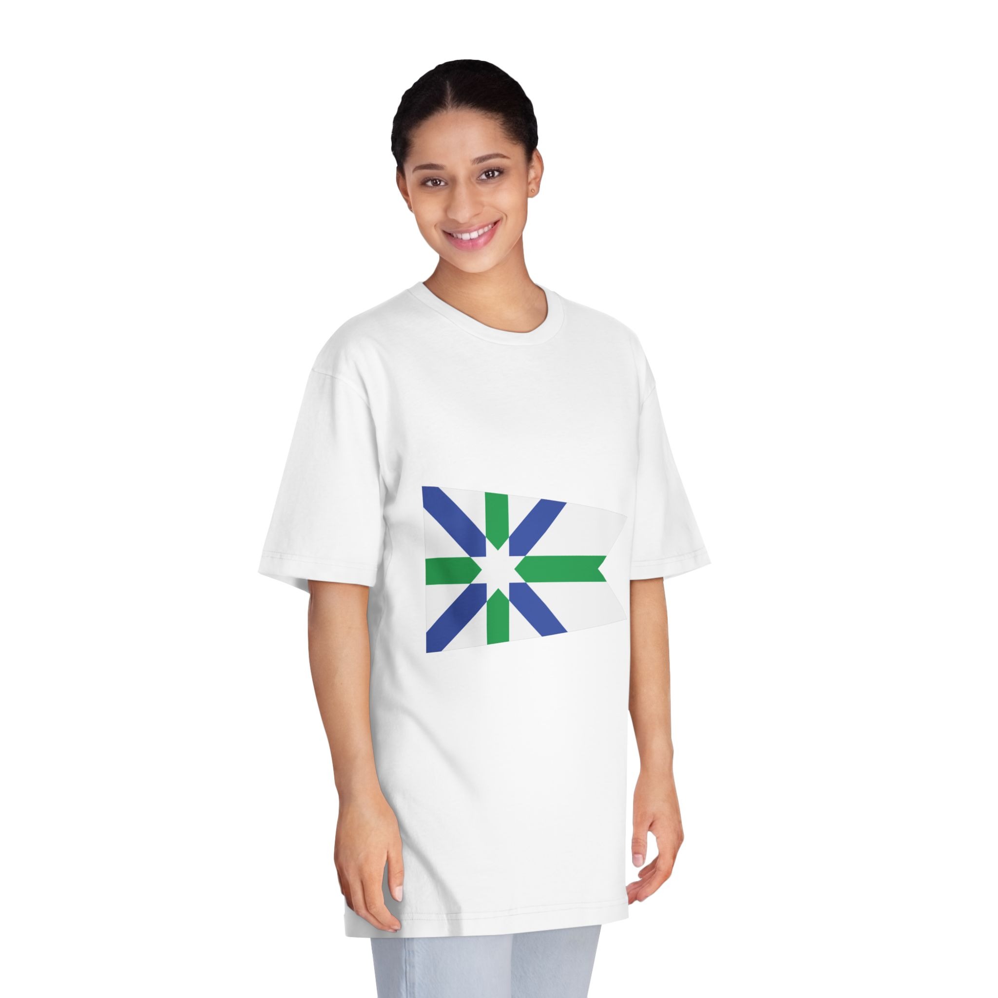 Flag of Kent, Ohio Unisex Classic Crewneck T Shirt - Image 3