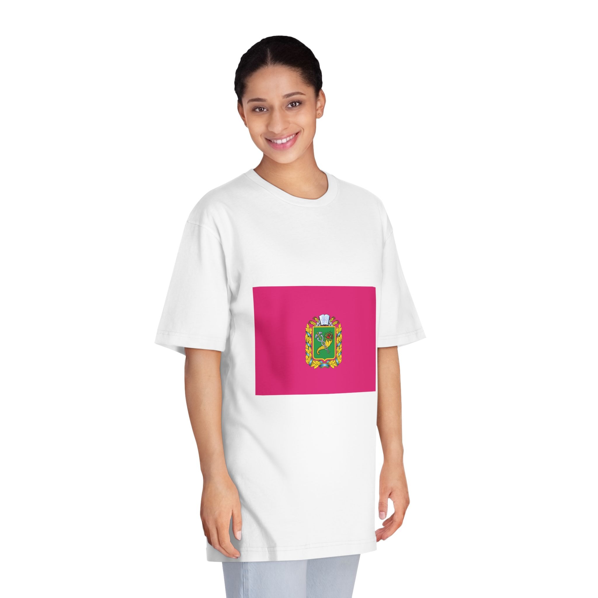 Flag of Kharkiv Oblast Unisex Classic Crewneck T Shirt - Image 3