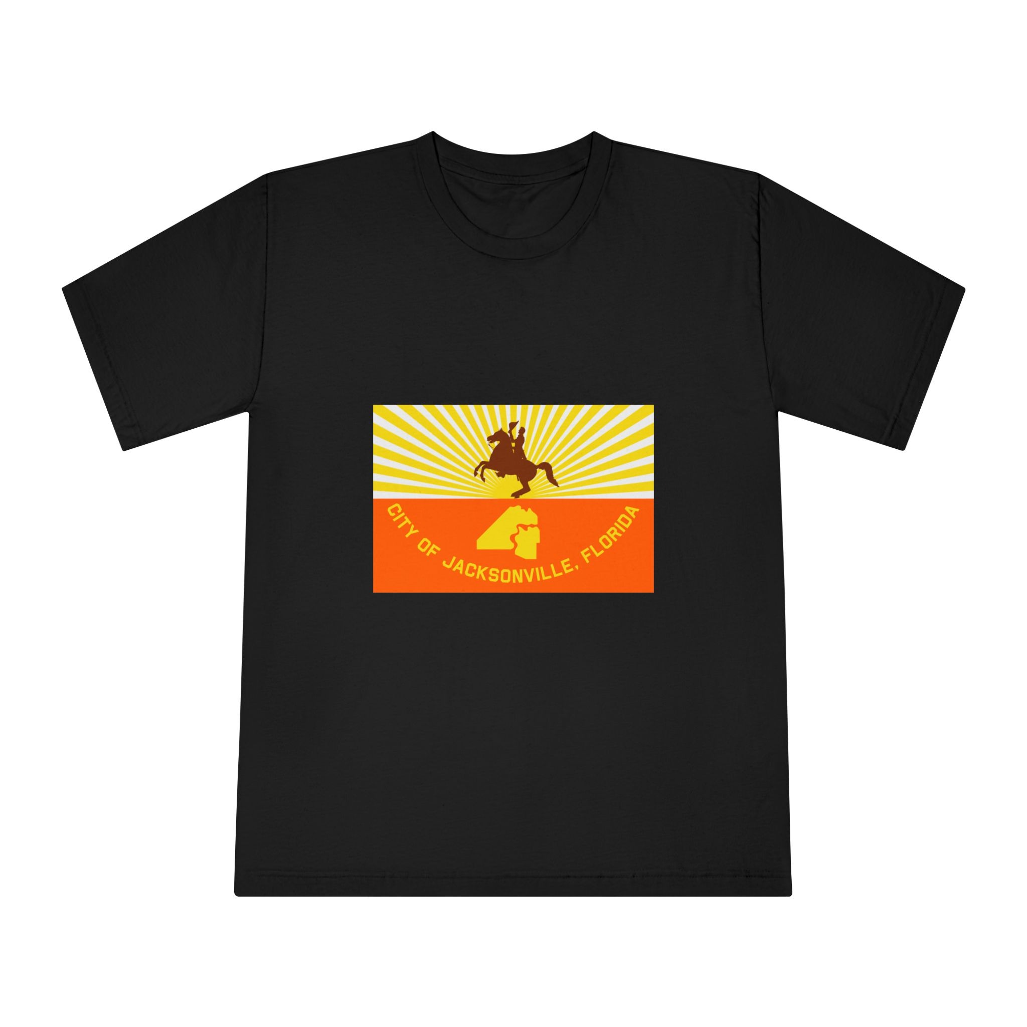 Flag of Jacksonville, Florida Unisex Classic Crewneck T Shirt - Image 5