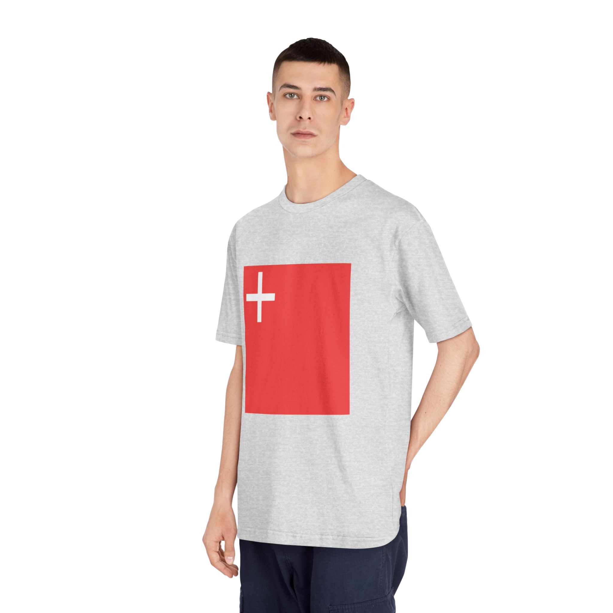 Flag of Canton of Schwyz Unisex Classic Crewneck T Shirt - Image 16