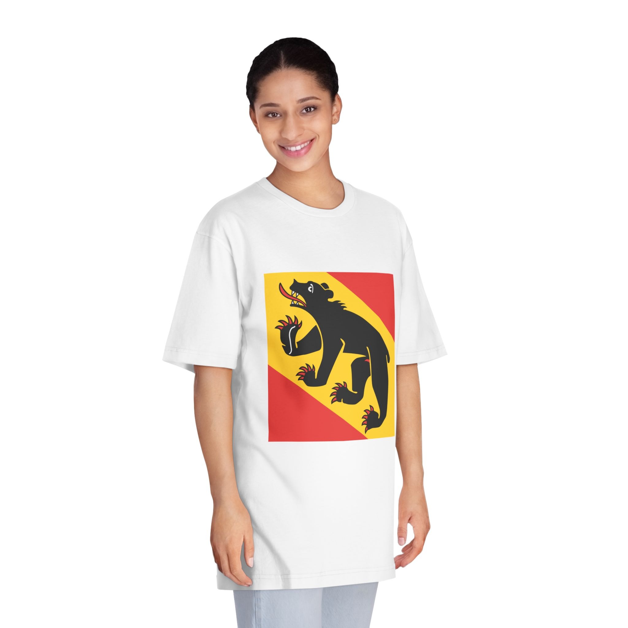 Flag of Canton of Bern Unisex Classic Crewneck T Shirt - Image 3