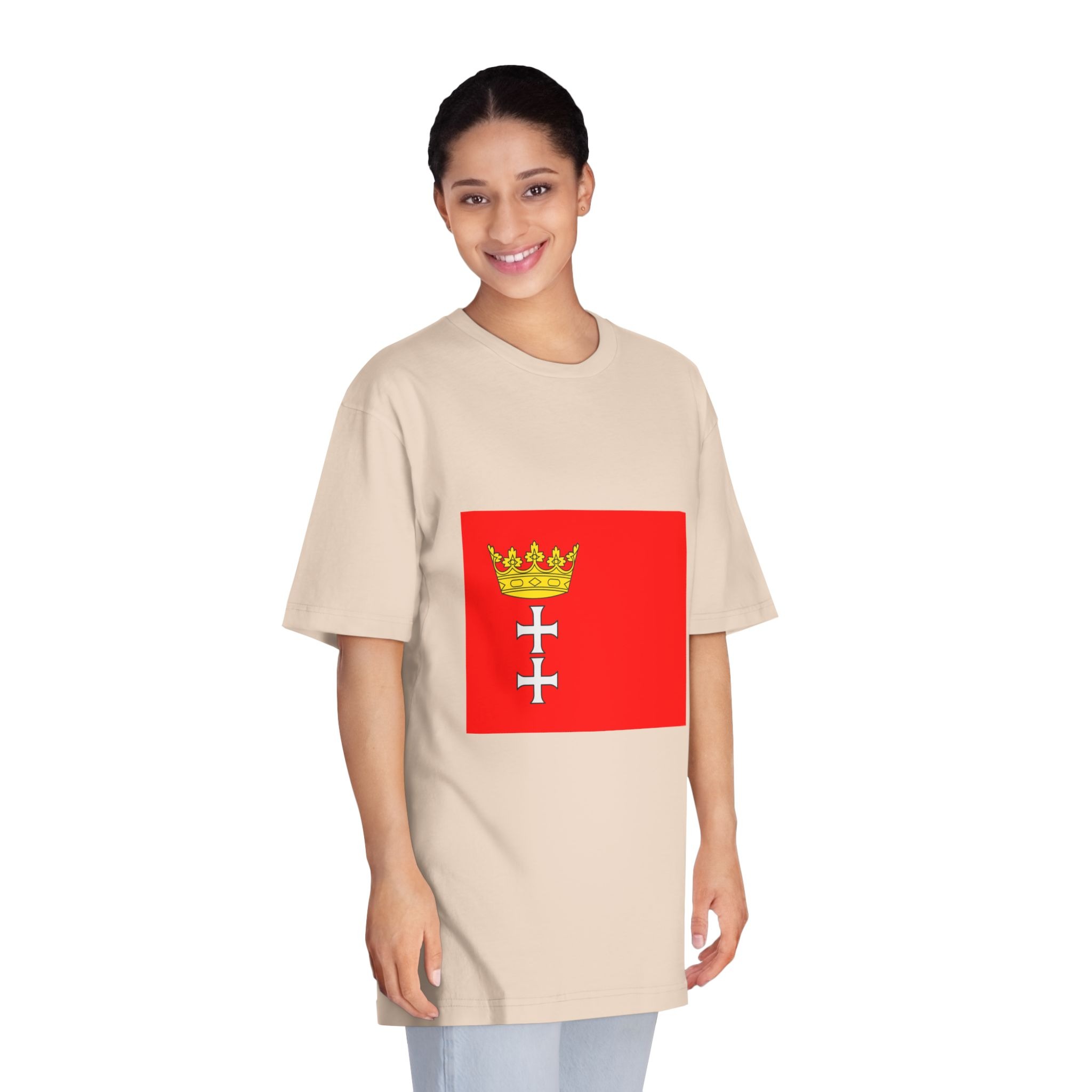 Flag of Gdansk Unisex Classic Crewneck T Shirt - Image 11