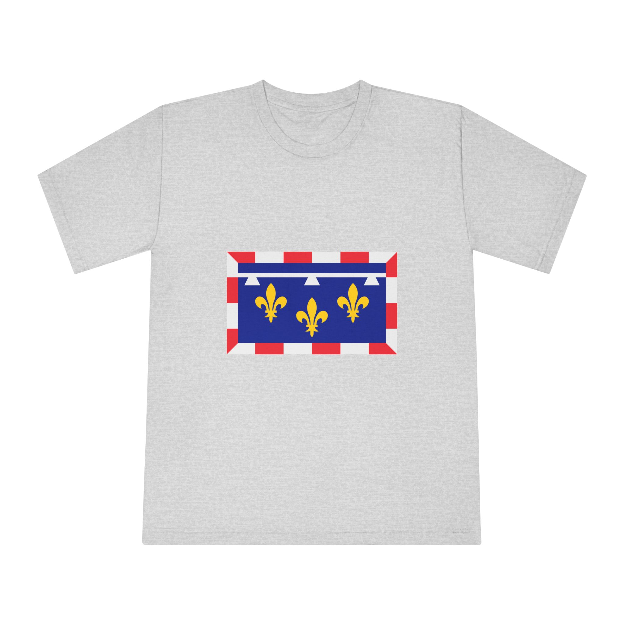 Flag of Centre Val de Loire Unisex Classic Crewneck T Shirt - Image 13