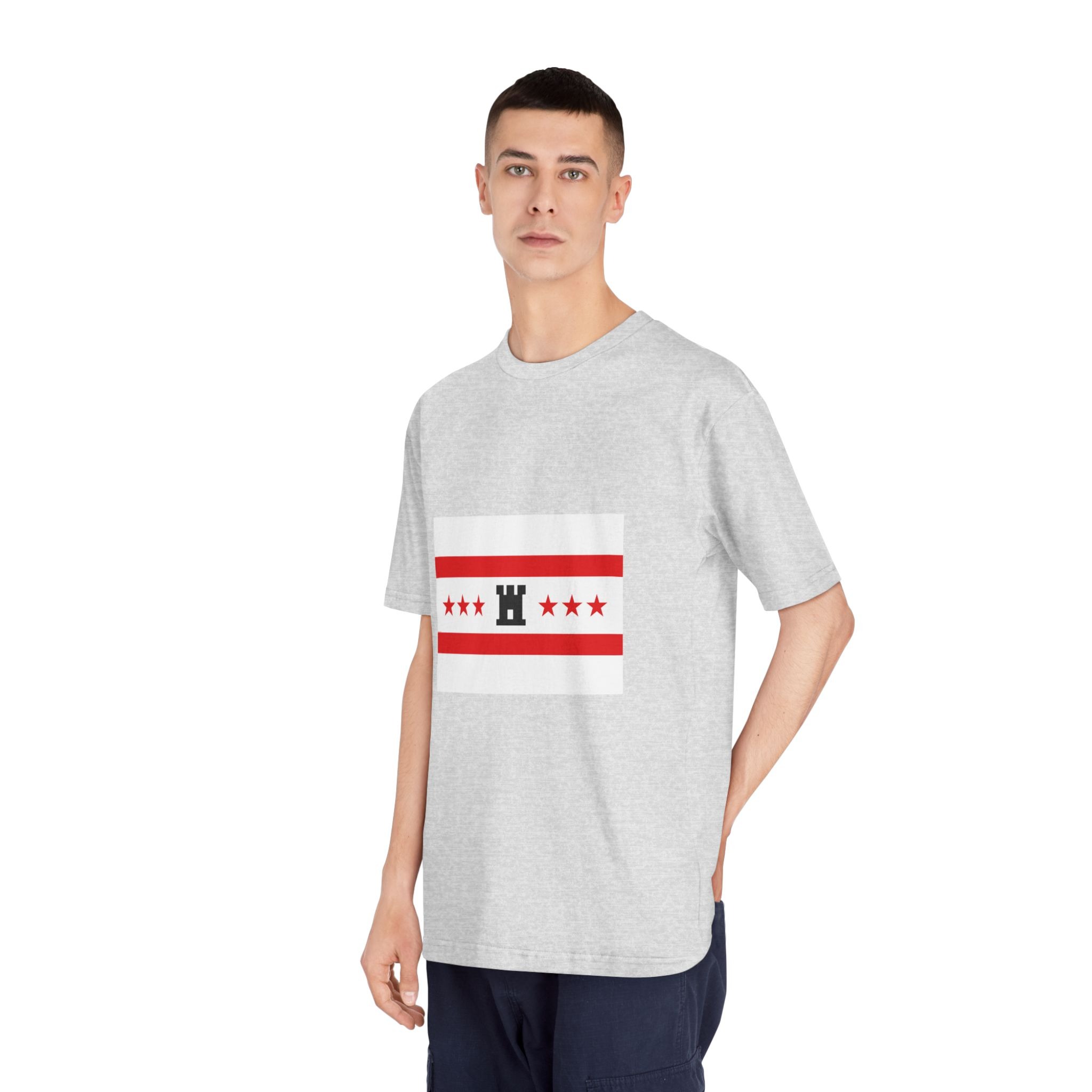 Drenthe Flag Red White Horizontal Stripes With Black Yellow Emblem Regional Flag Drenthe Unisex Classic Crewneck T Shirt - Image 16