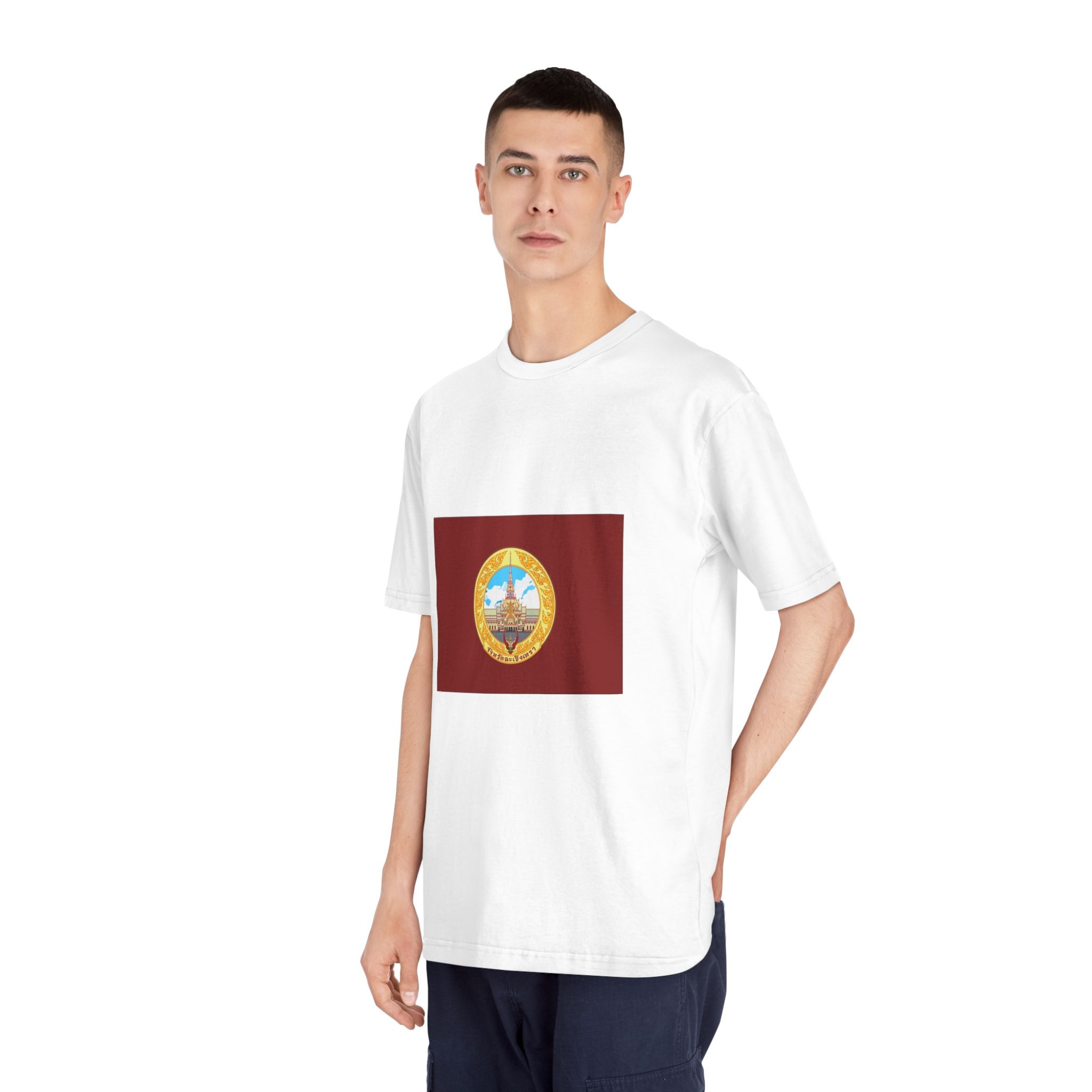 Flag of Chachoengsao Province Unisex Classic Crewneck T Shirt - Image 4