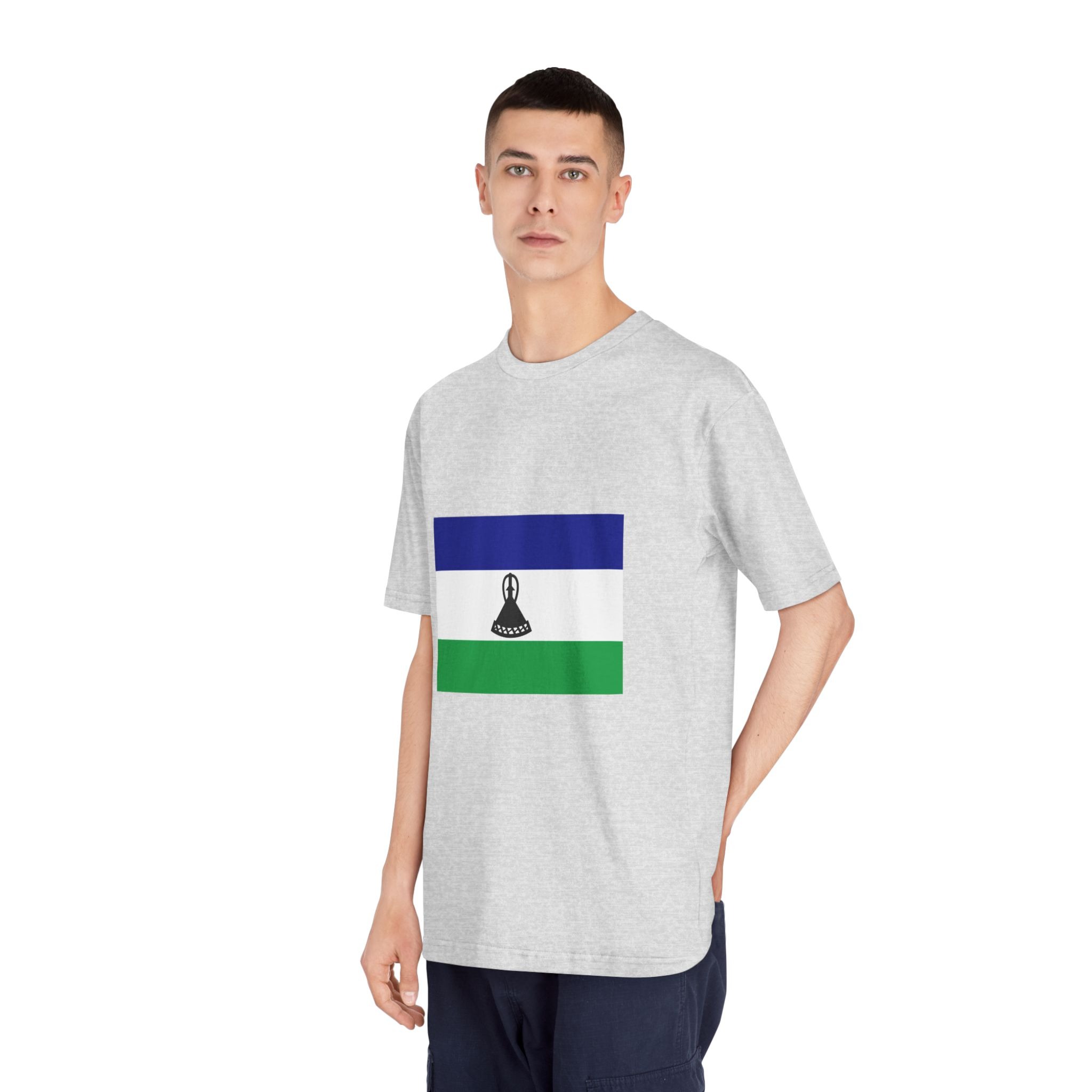 Flag of Lesotho Unisex Classic Crewneck T Shirt - Image 16