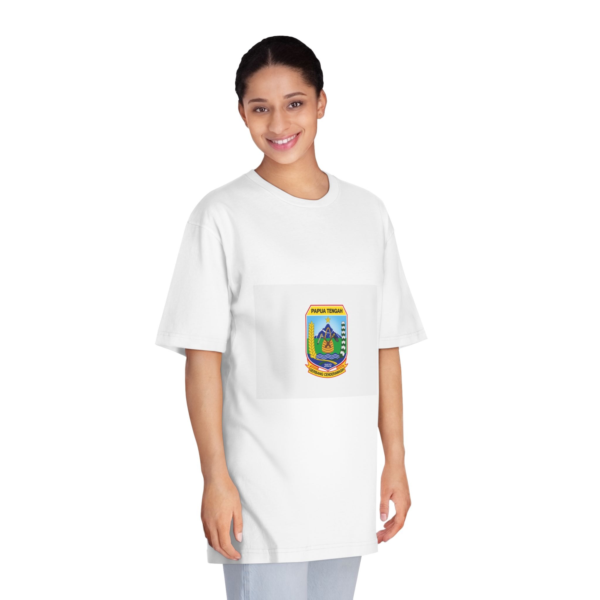 Flag of Central Papua Province Unisex Classic Crewneck T Shirt - Image 3
