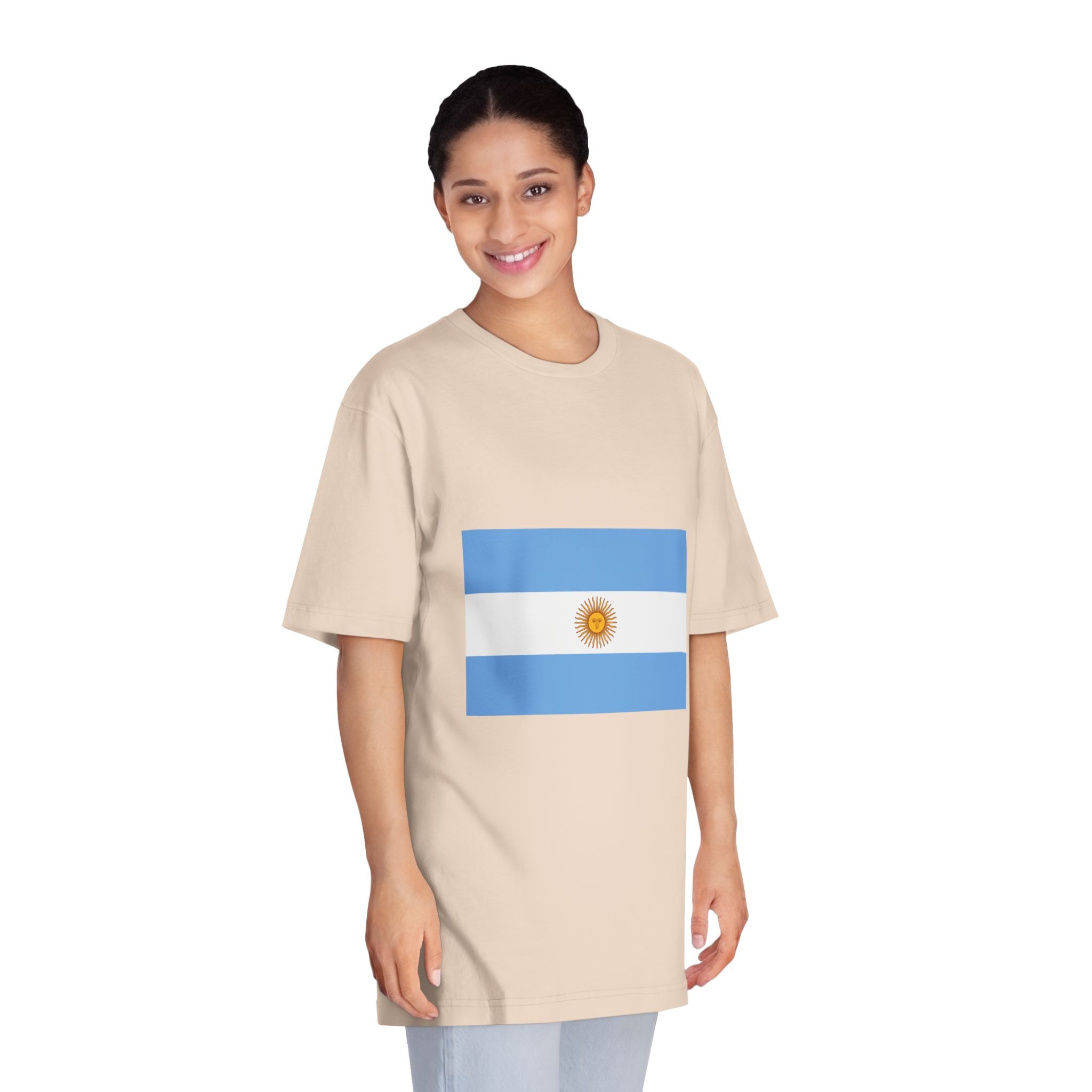 Flag of Argentina Unisex Classic Crewneck T Shirt - Image 11