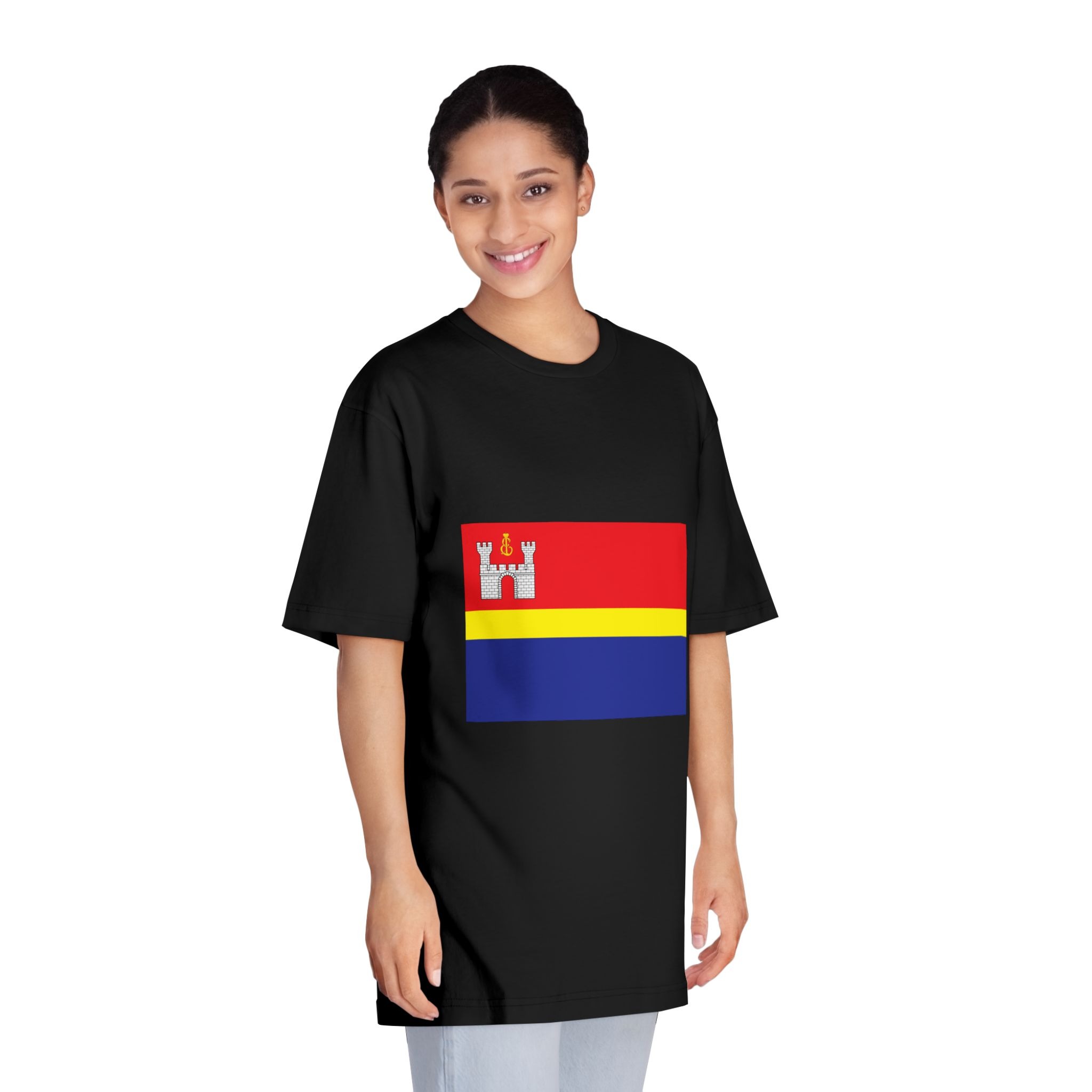 Flag of Kaliningrad Oblast Unisex Classic Crewneck T Shirt - Image 7