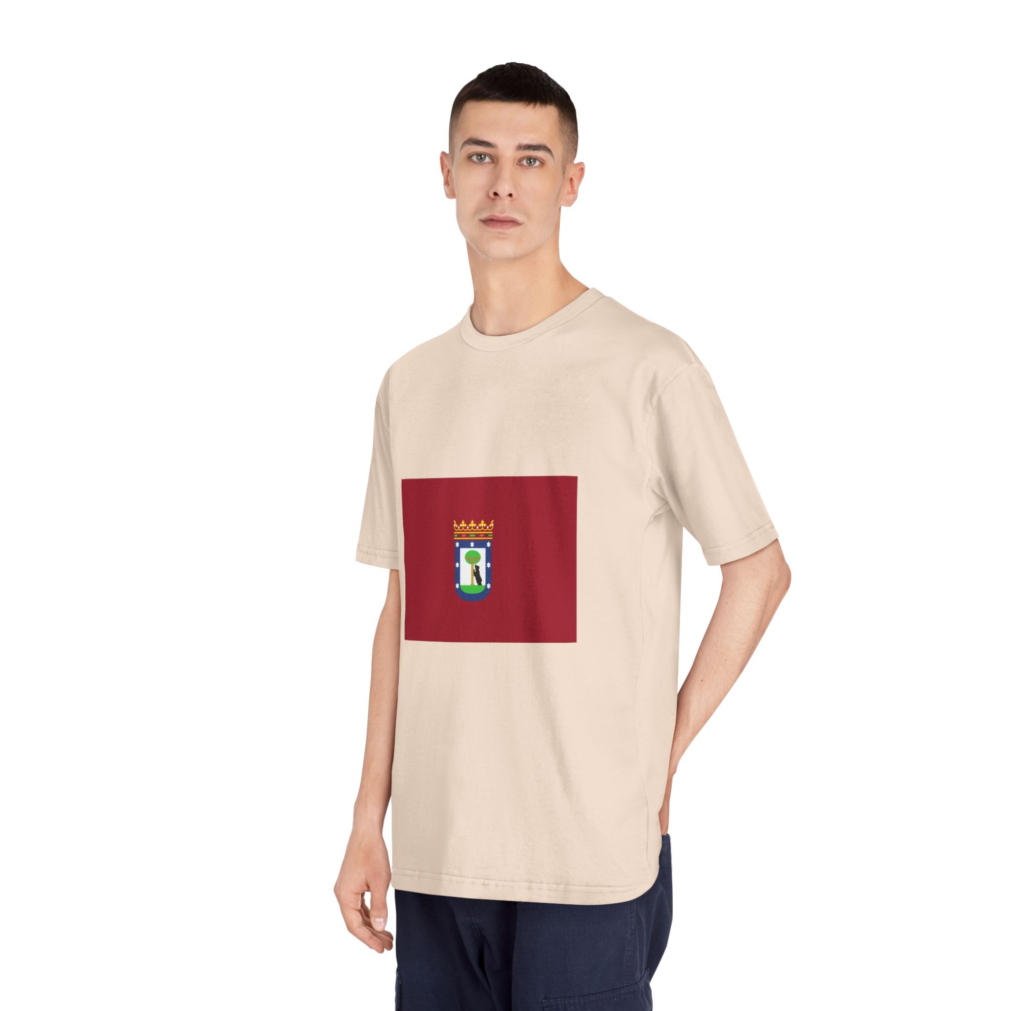 Bandera de La Ciudad de Madrid Unisex Classic Crewneck T Shirt - Image 12