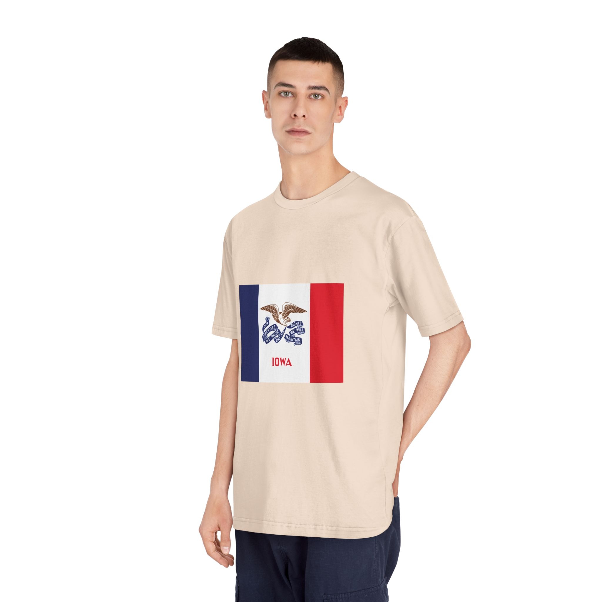 Flag of Iowa Unisex Classic Crewneck T Shirt - Image 12
