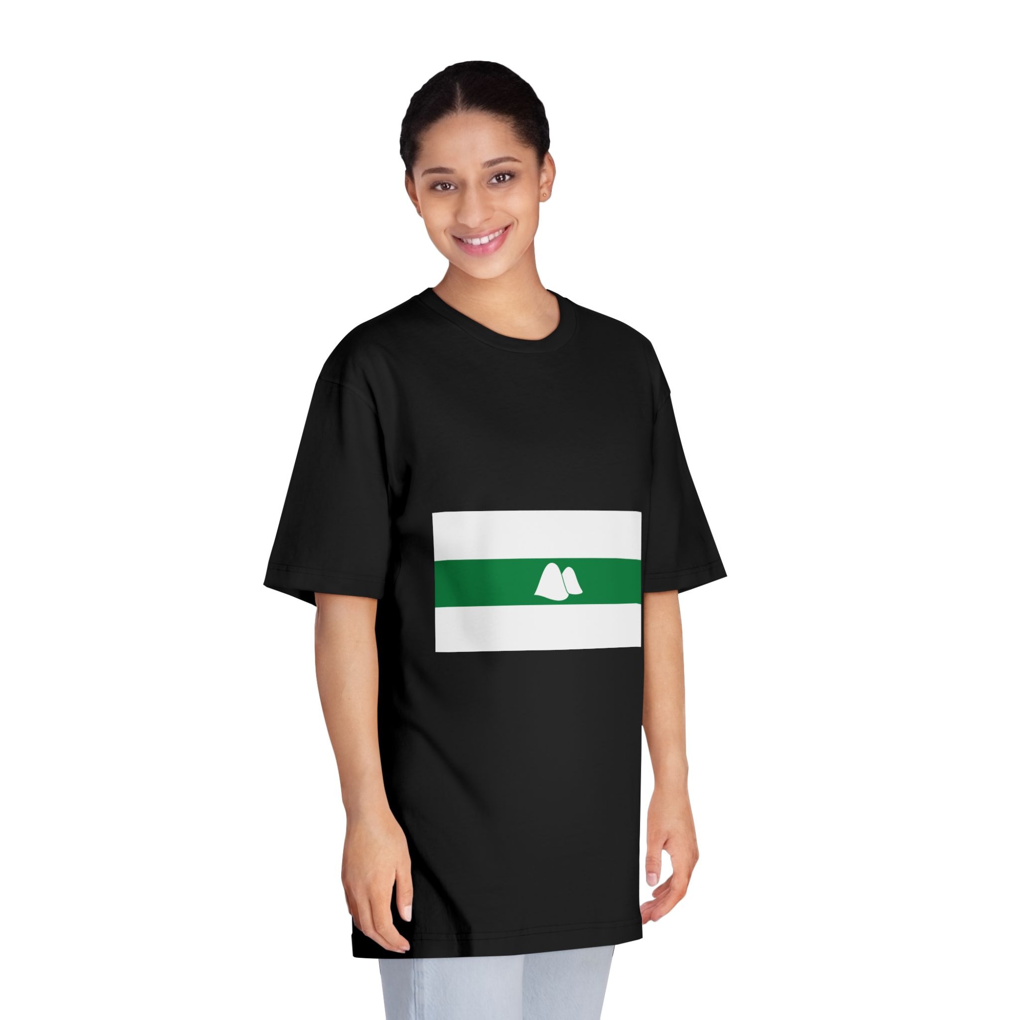 Flag of Kurgan Oblast Unisex Classic Crewneck T Shirt - Image 7