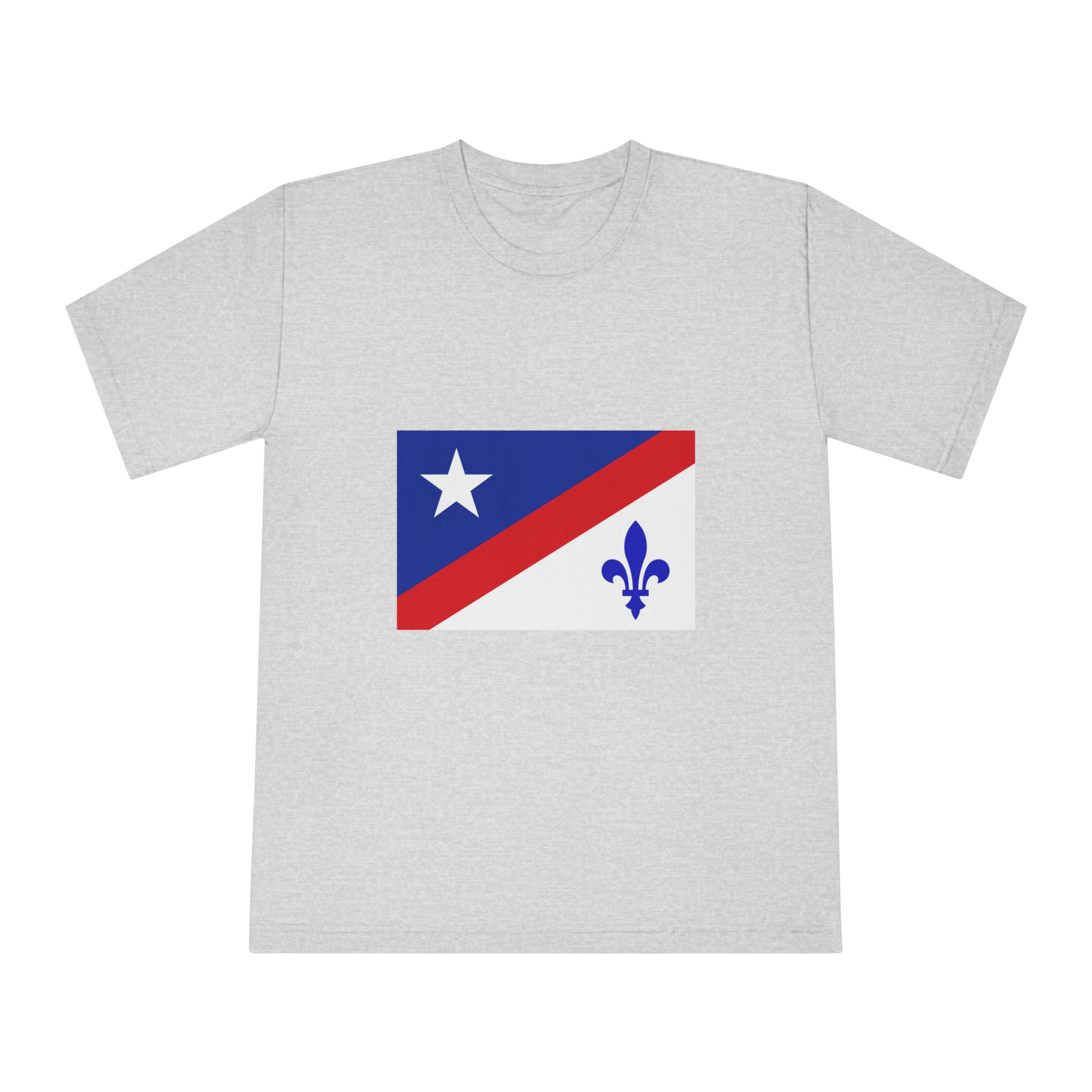 Drapeau Francoamericain Frenchamerican Tricolor Flag Symbol Francophone Comm Unisex Classic Crewneck T Shirt - Image 13