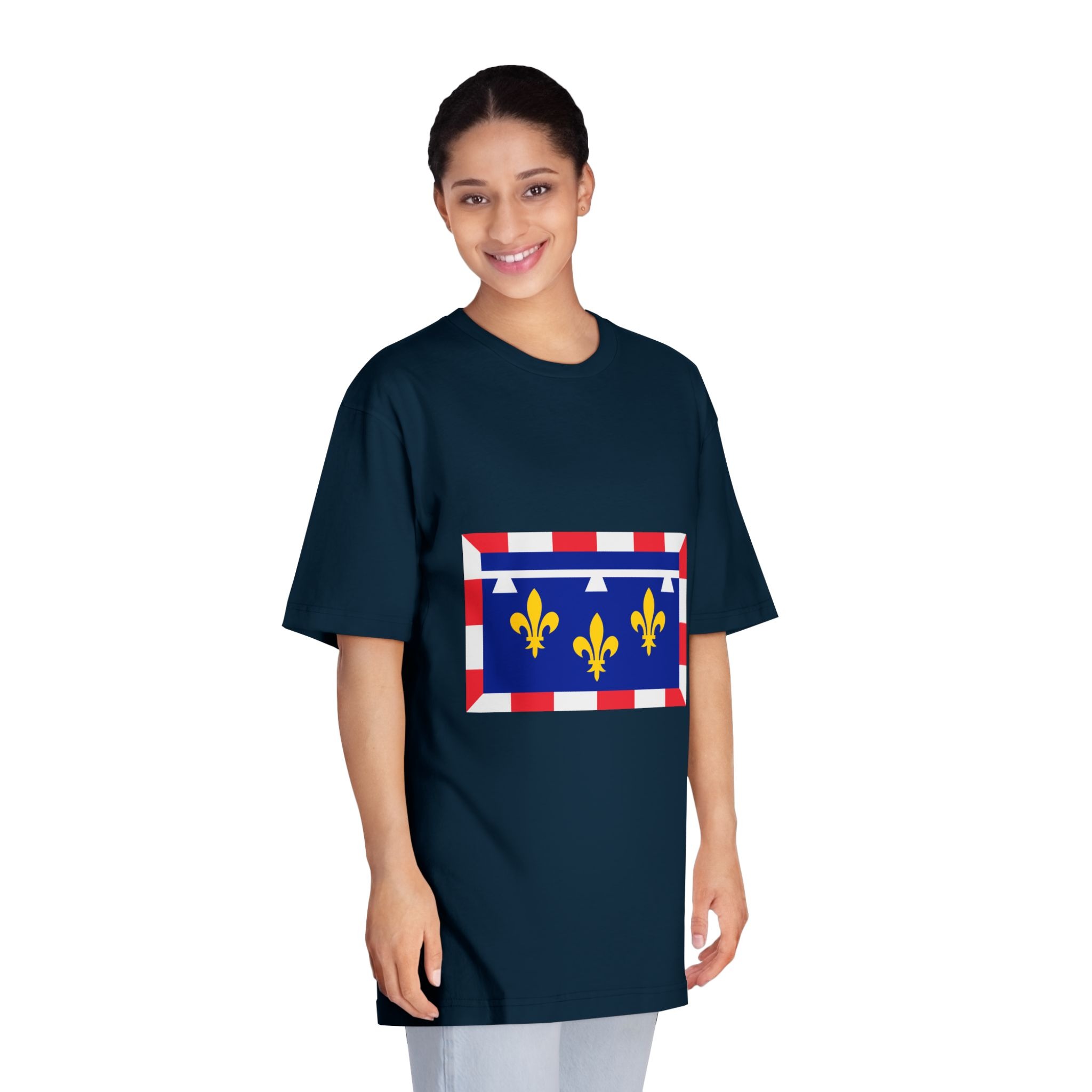 Flag of Centre Val de Loire Unisex Classic Crewneck T Shirt - Image 19