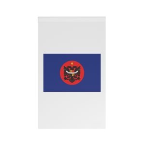 Flag Dardania Blue Field With Golden Double Headed Eagle Sun Albanian Herita House Banner