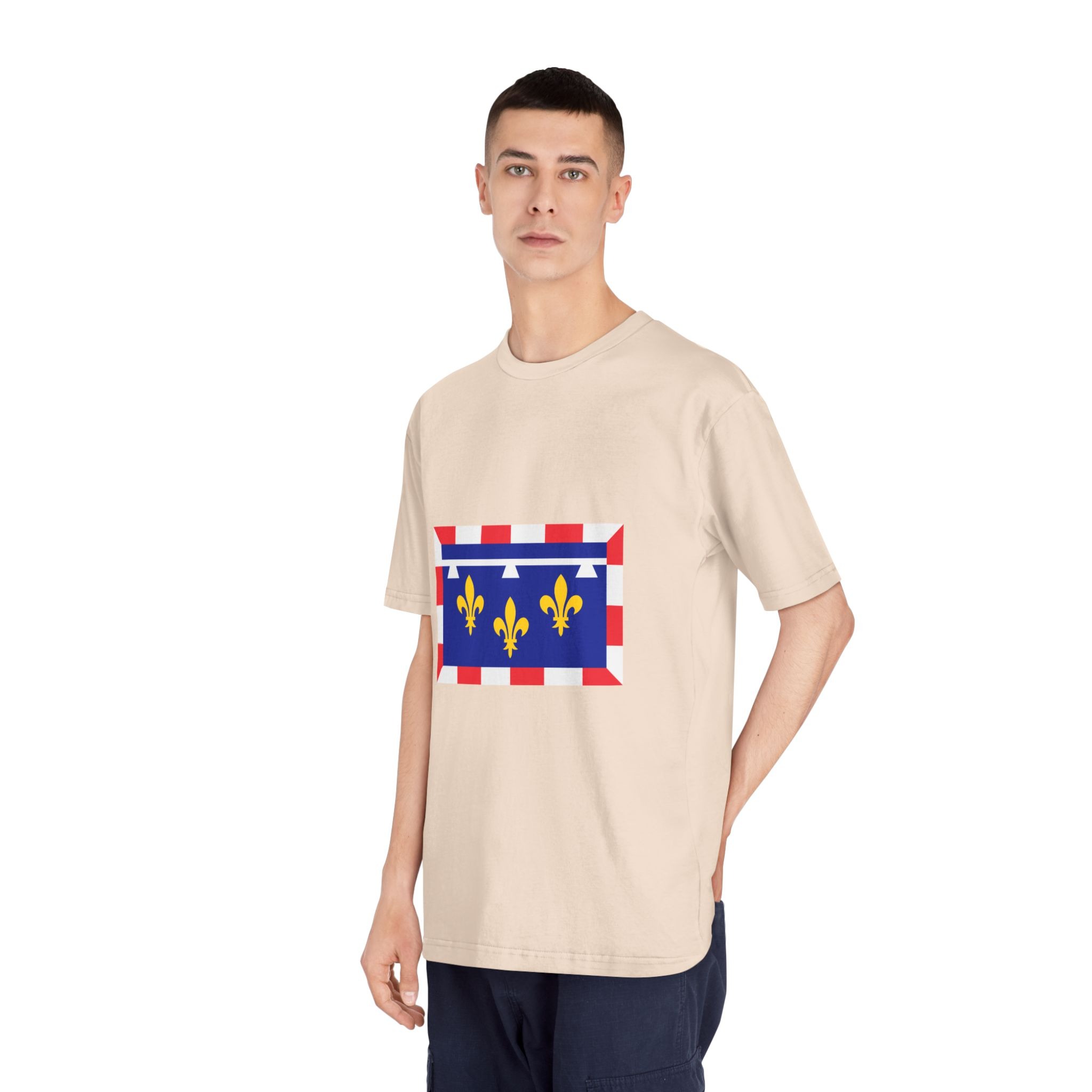 Flag of Centre Val de Loire Unisex Classic Crewneck T Shirt - Image 12