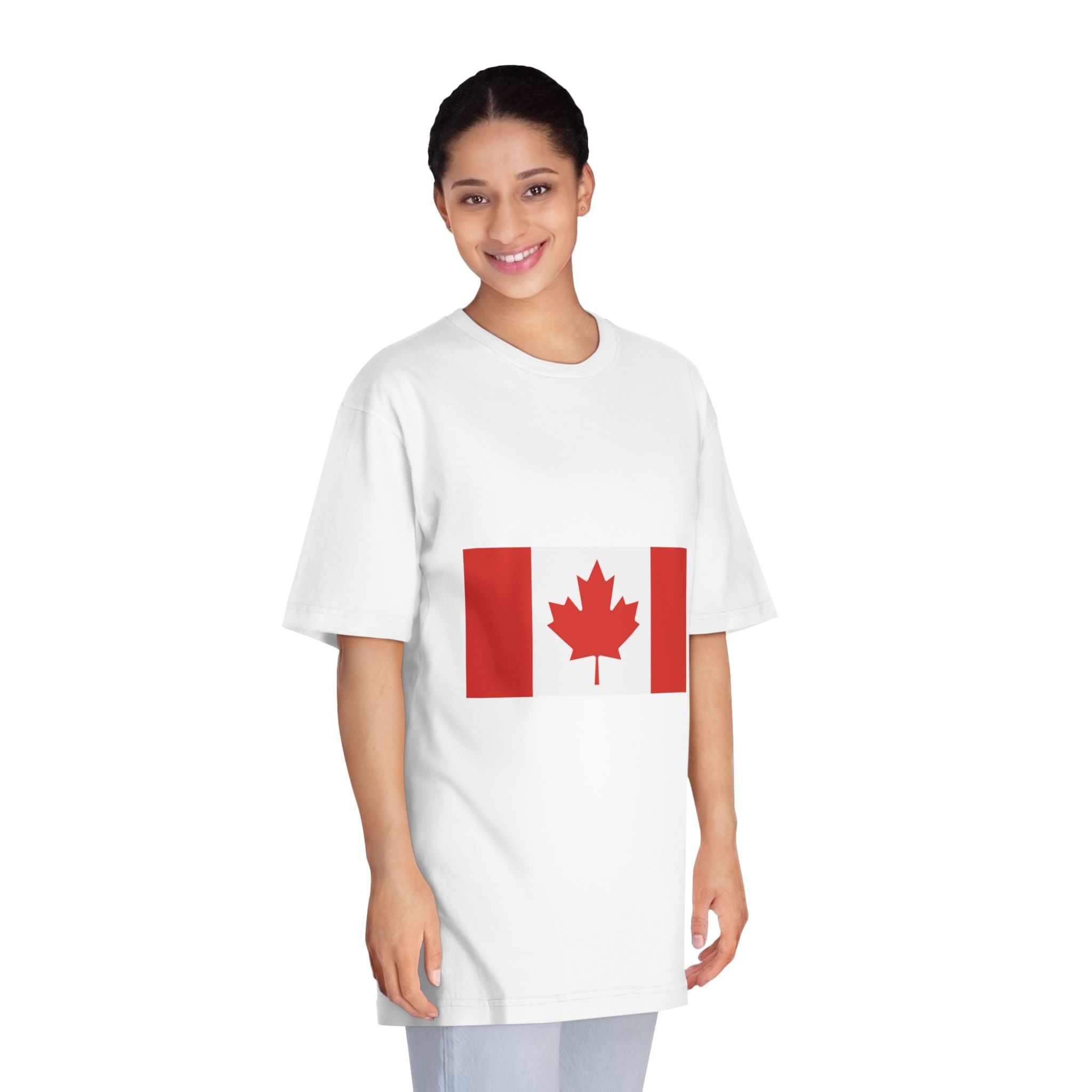 Flag of Canada (pantone) Unisex Classic Crewneck T Shirt - Image 3