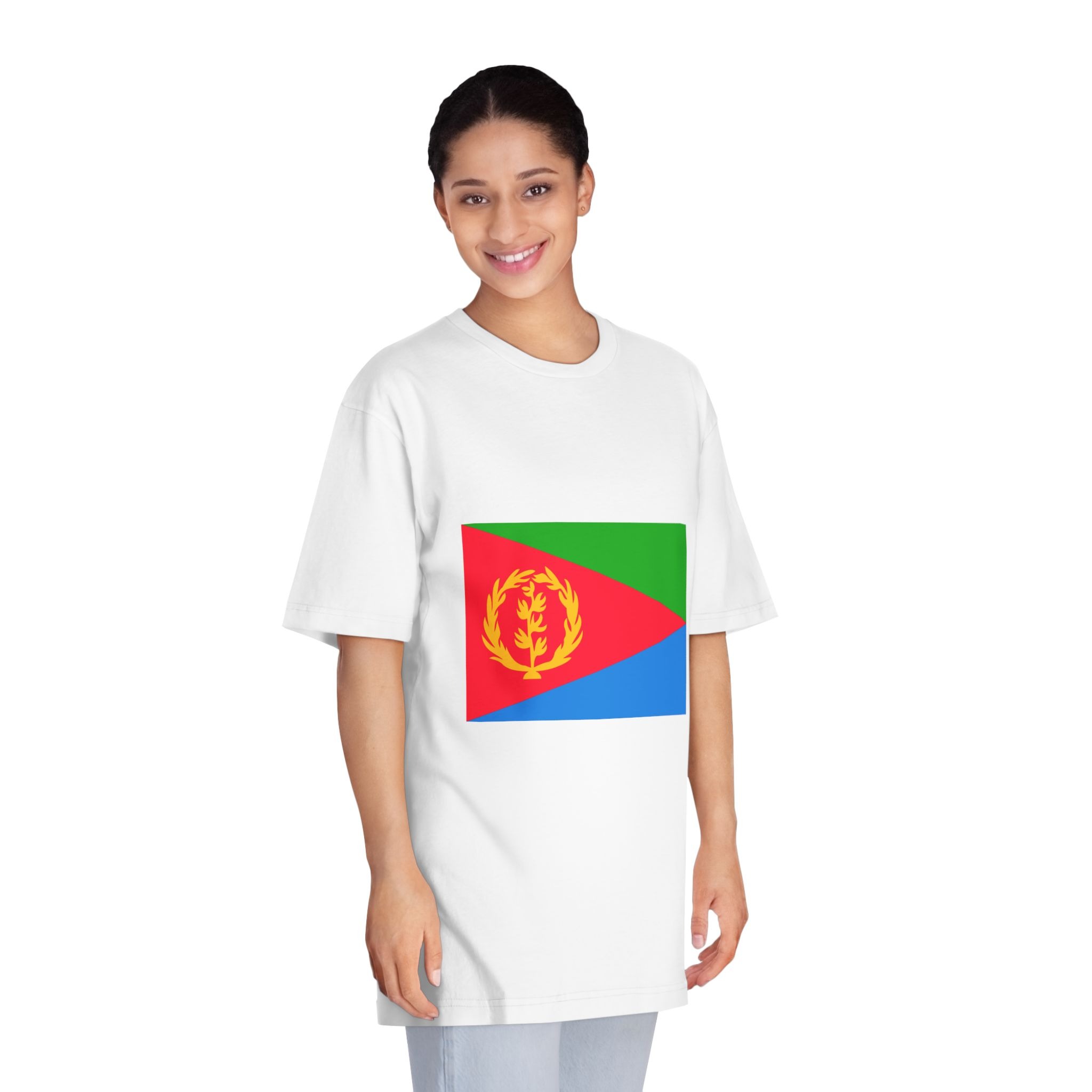 Flag of Eritrea 1993 1995 Unisex Classic Crewneck T Shirt - Image 3