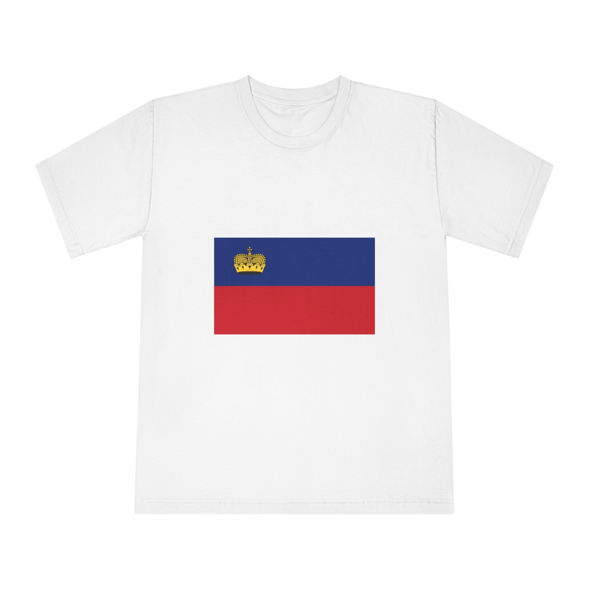 Flag of Liechtenstein Unisex Classic Crewneck T Shirt