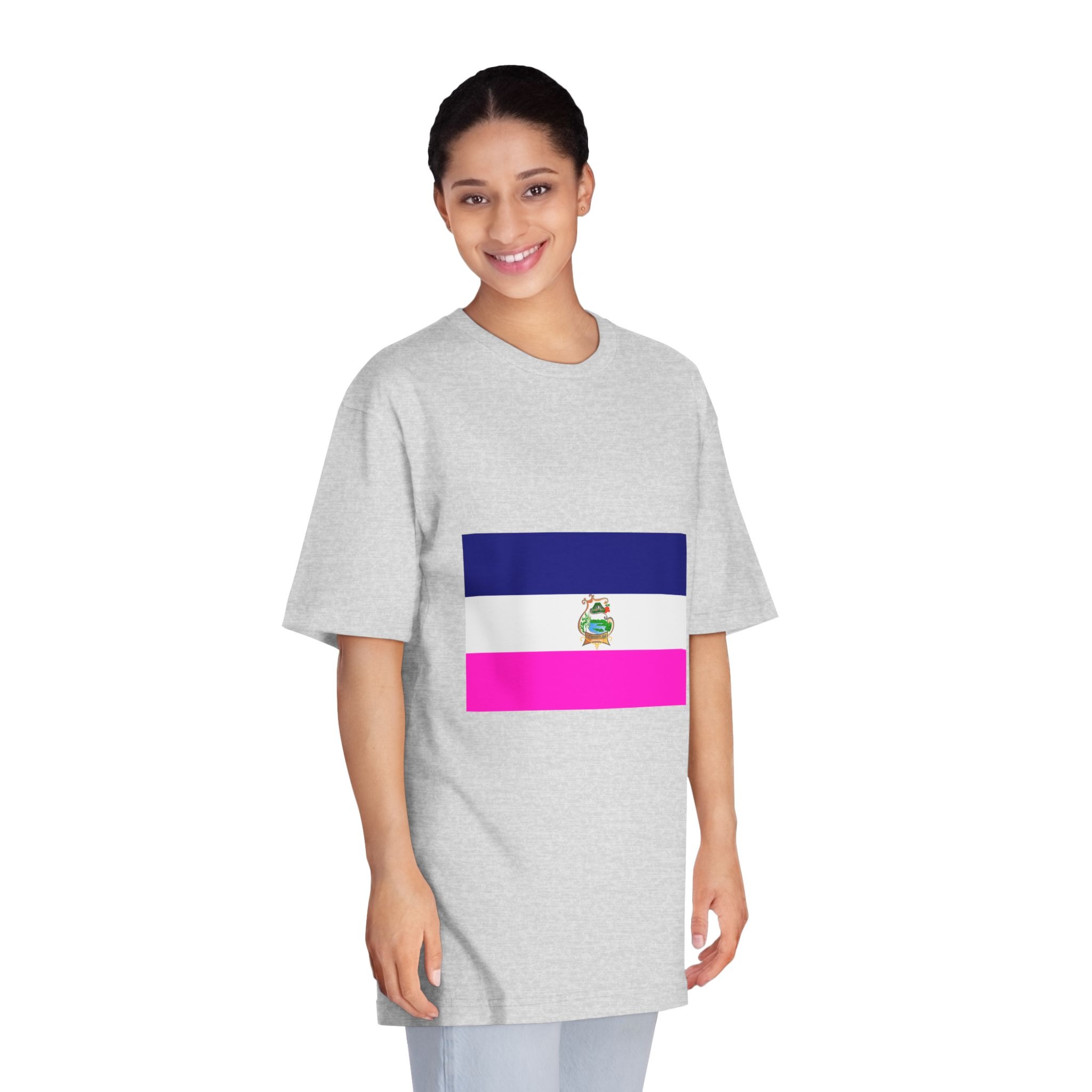 Bandera de Cuscatlán Unisex Classic Crewneck T Shirt - Image 15