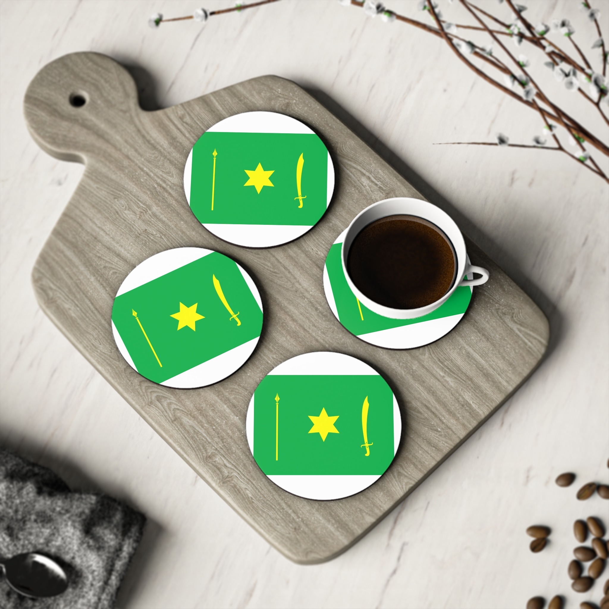 The Flag of Novgorod Siverskyi Coasters - Image 4