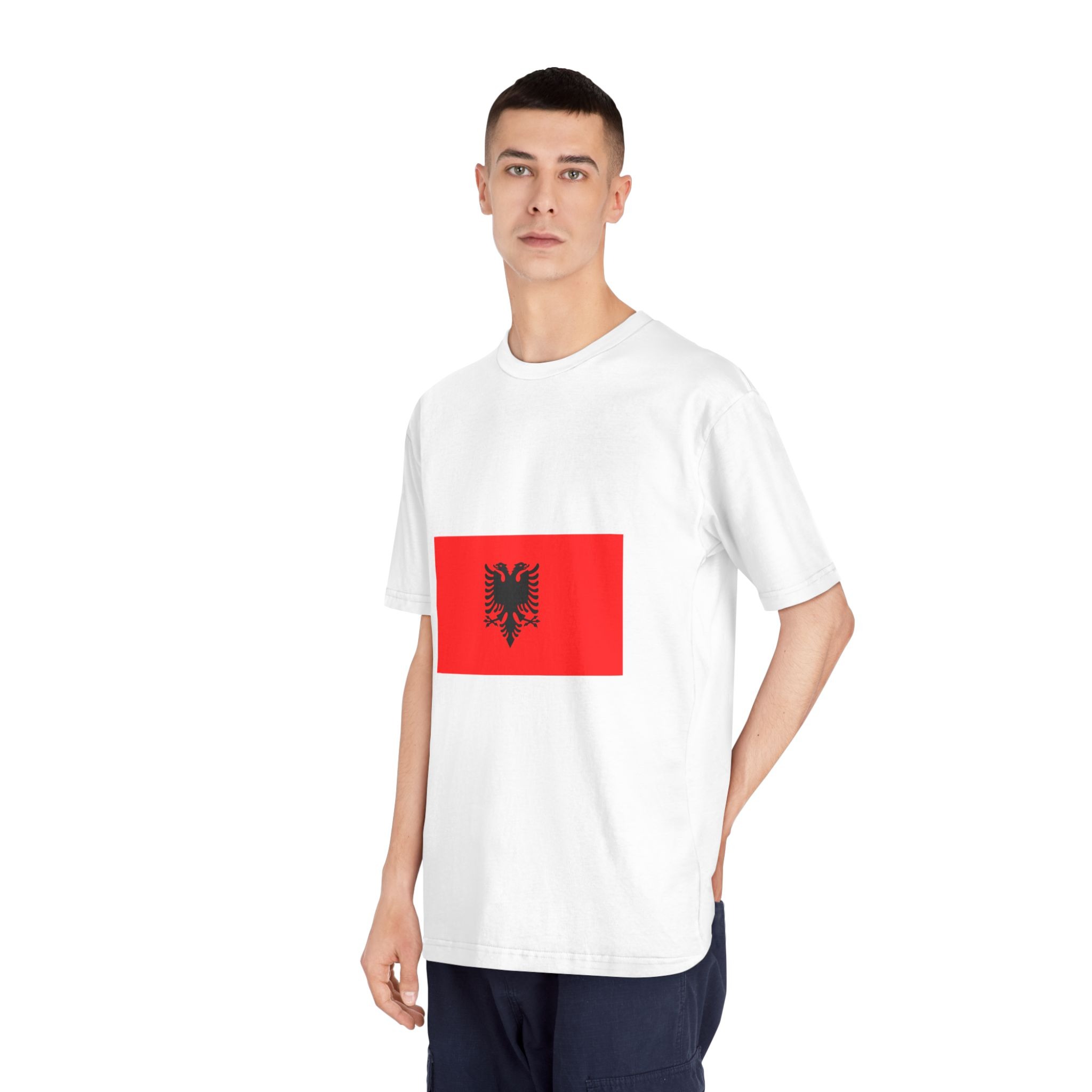 Albanian Flag Unisex Classic Crewneck T Shirt - Image 4