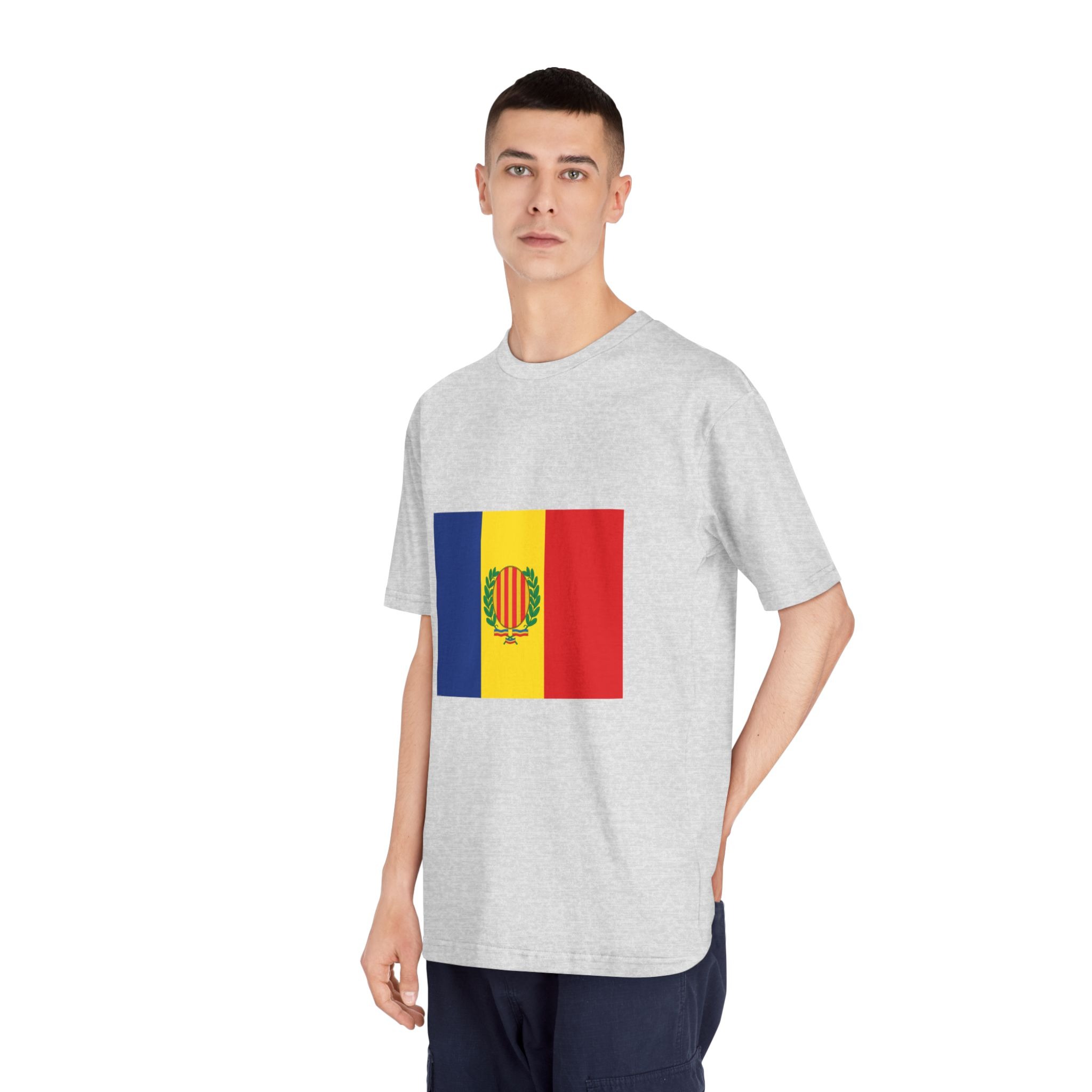 Bandera de San Julián de Loria Unisex Classic Crewneck T Shirt - Image 16
