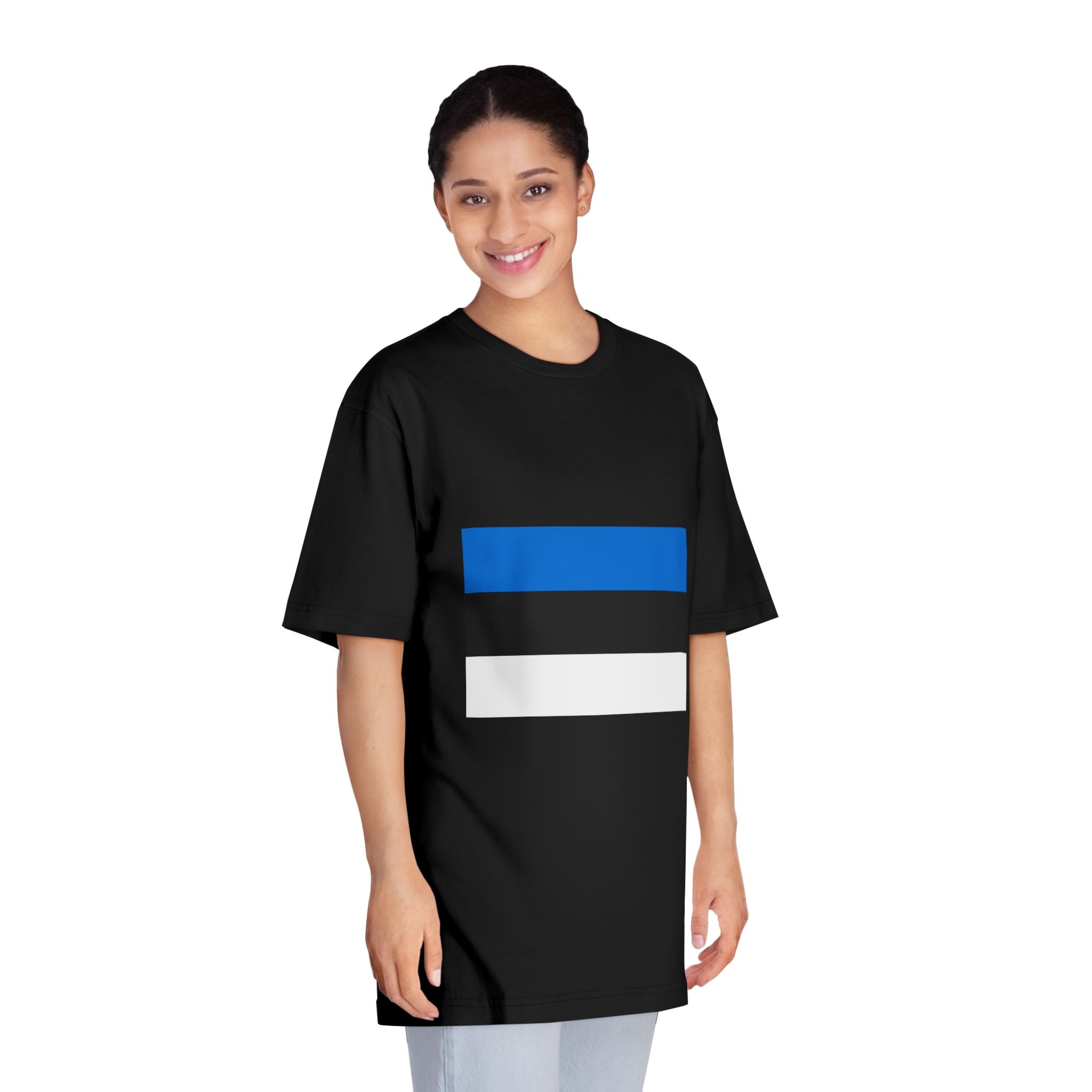 Flag of Estonia Unisex Classic Crewneck T Shirt - Image 7