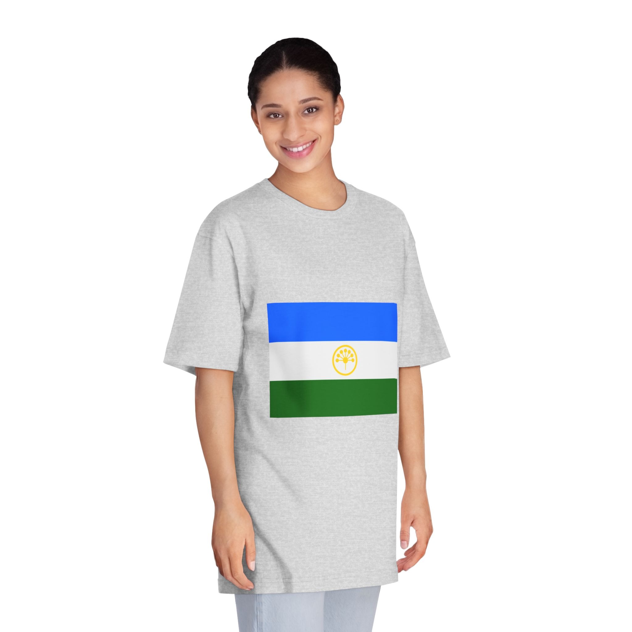 Flag of Bashkortostan Unisex Classic Crewneck T Shirt - Image 15