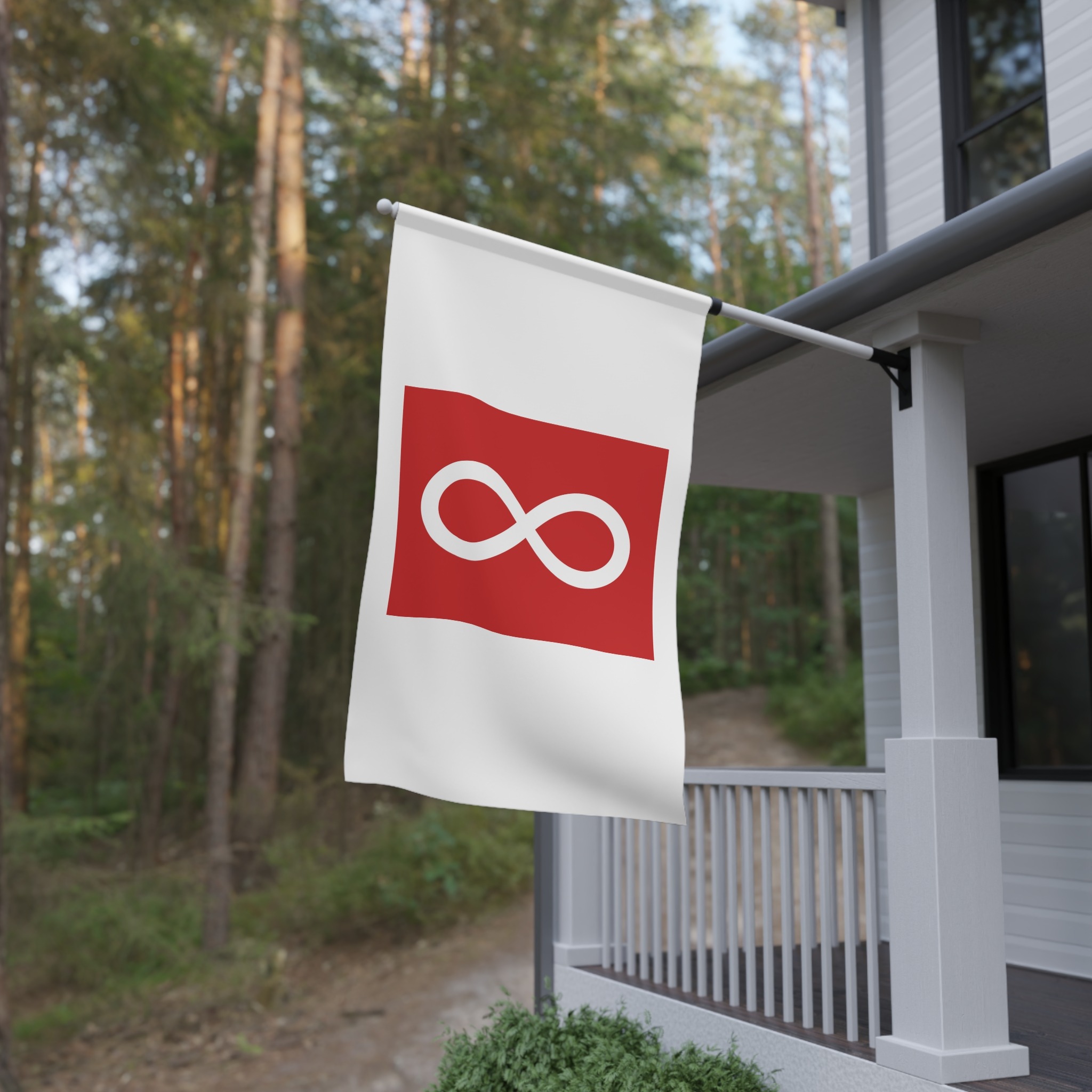 Metis Red Flag Historical Cultural Flag Metis People Canada Indigenous Symbol House Banner - Image 4