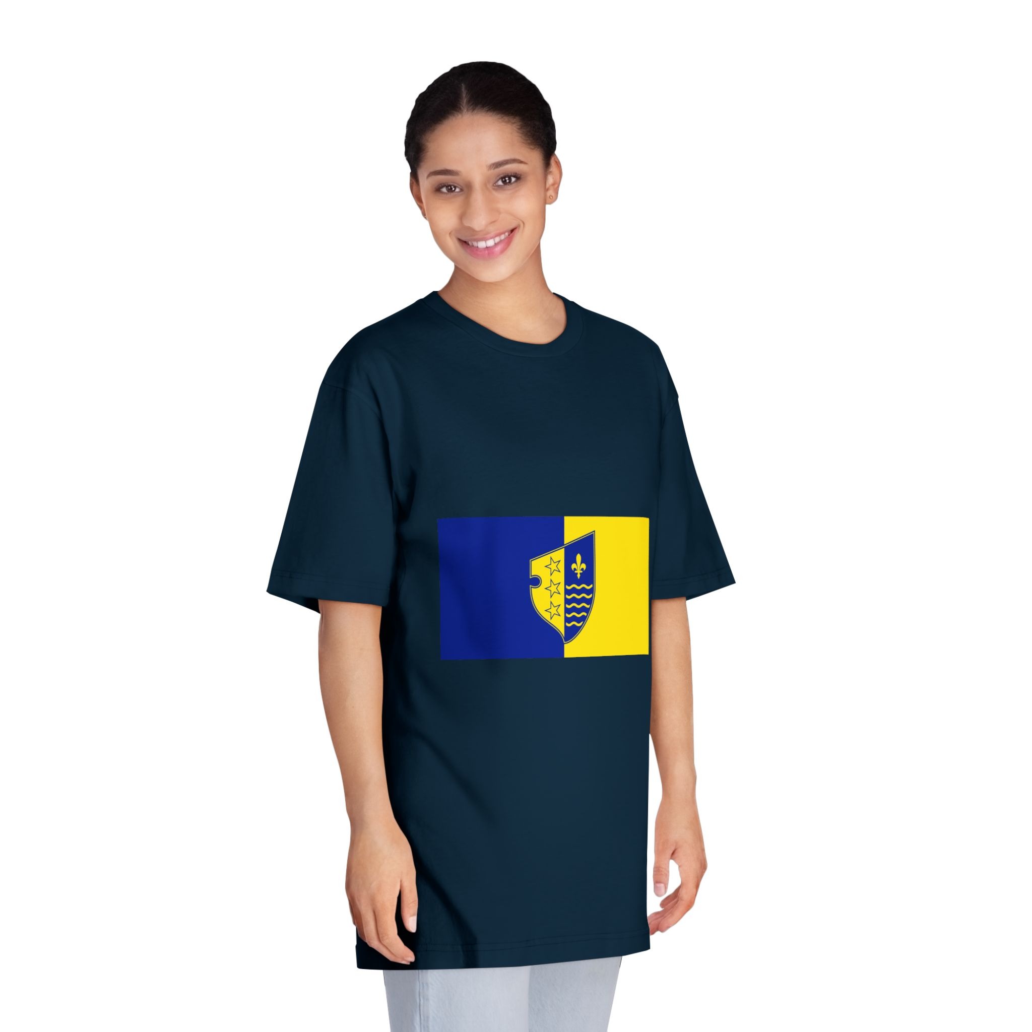 Flag of Bosnian Podrinje Unisex Classic Crewneck T Shirt - Image 19