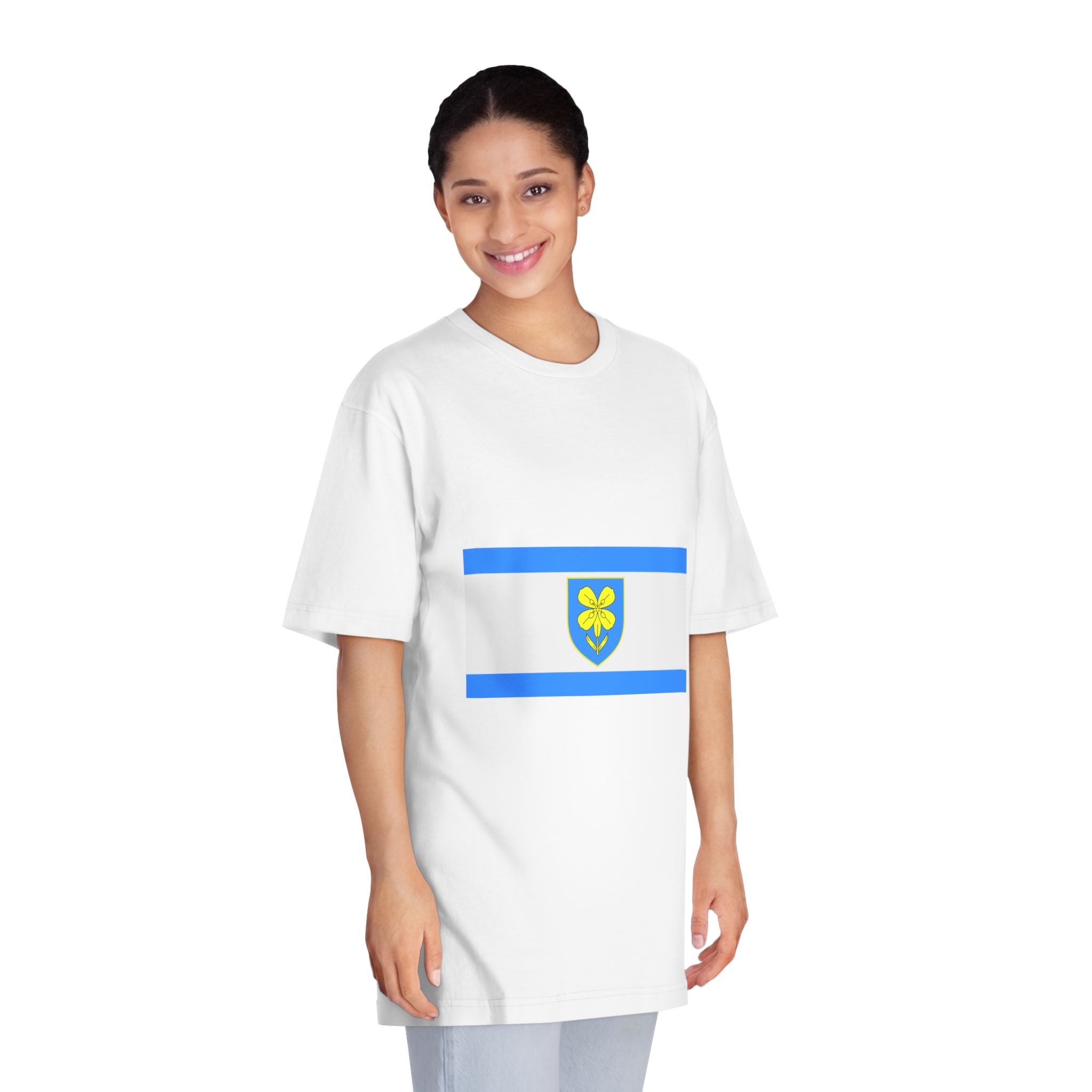 Flag of Lika Senj County Unisex Classic Crewneck T Shirt - Image 3