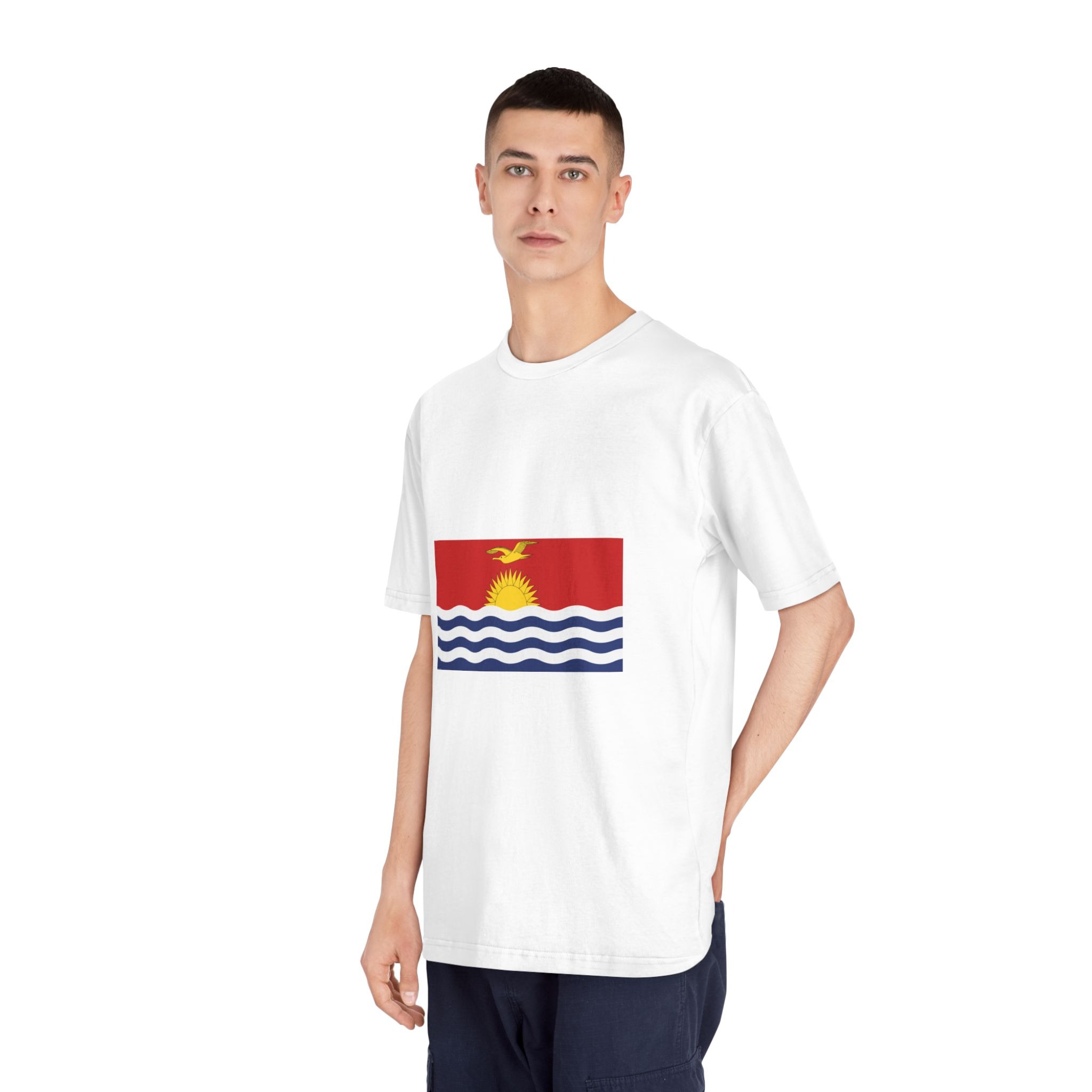 Flag of Kiribati Unisex Classic Crewneck T Shirt - Image 4
