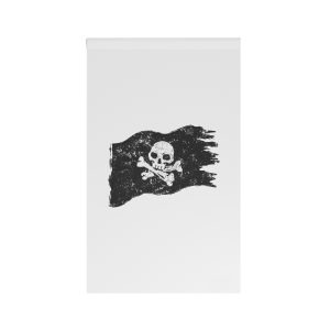 Pirate Flag Monochrome Vintage Emblem House Banner