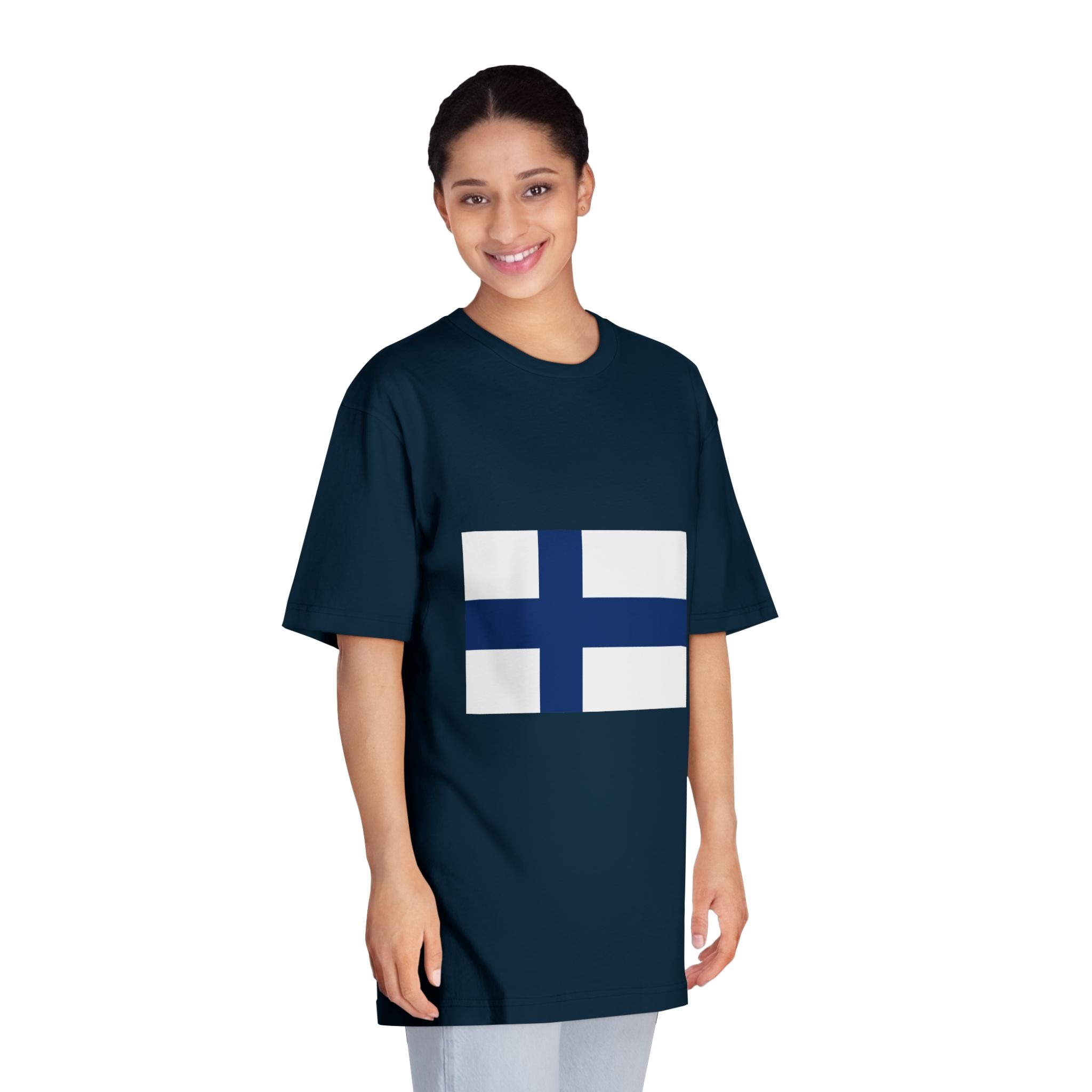 Flag of Finland Unisex Classic Crewneck T Shirt - Image 19