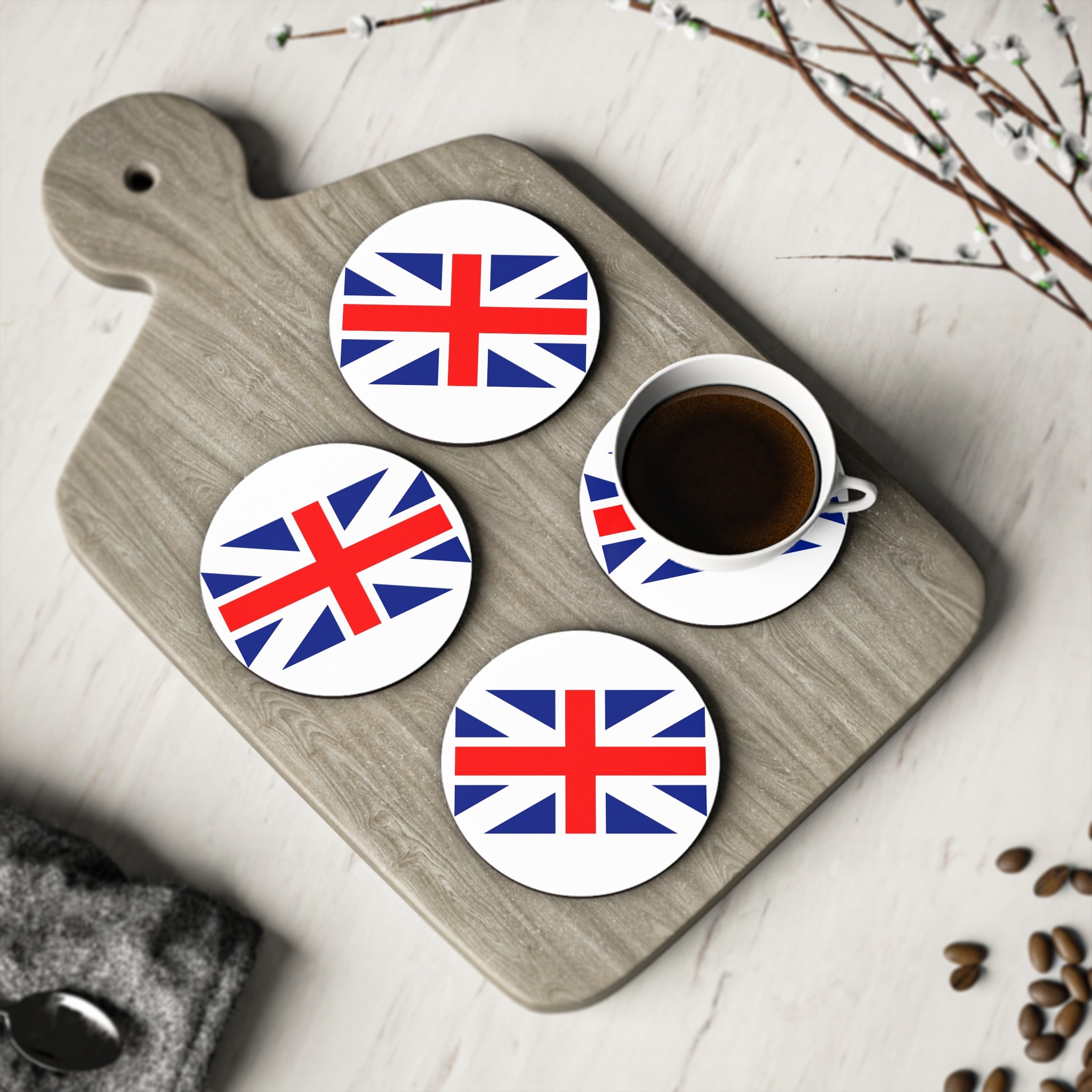 Pre1801 Union Flag United Kingdom Great Britain Coasters - Image 4