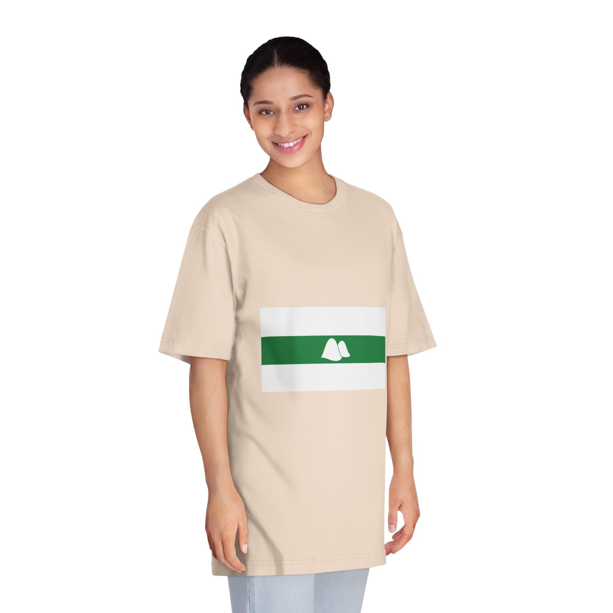 Flag of Kurgan Oblast Unisex Classic Crewneck T Shirt - Image 11