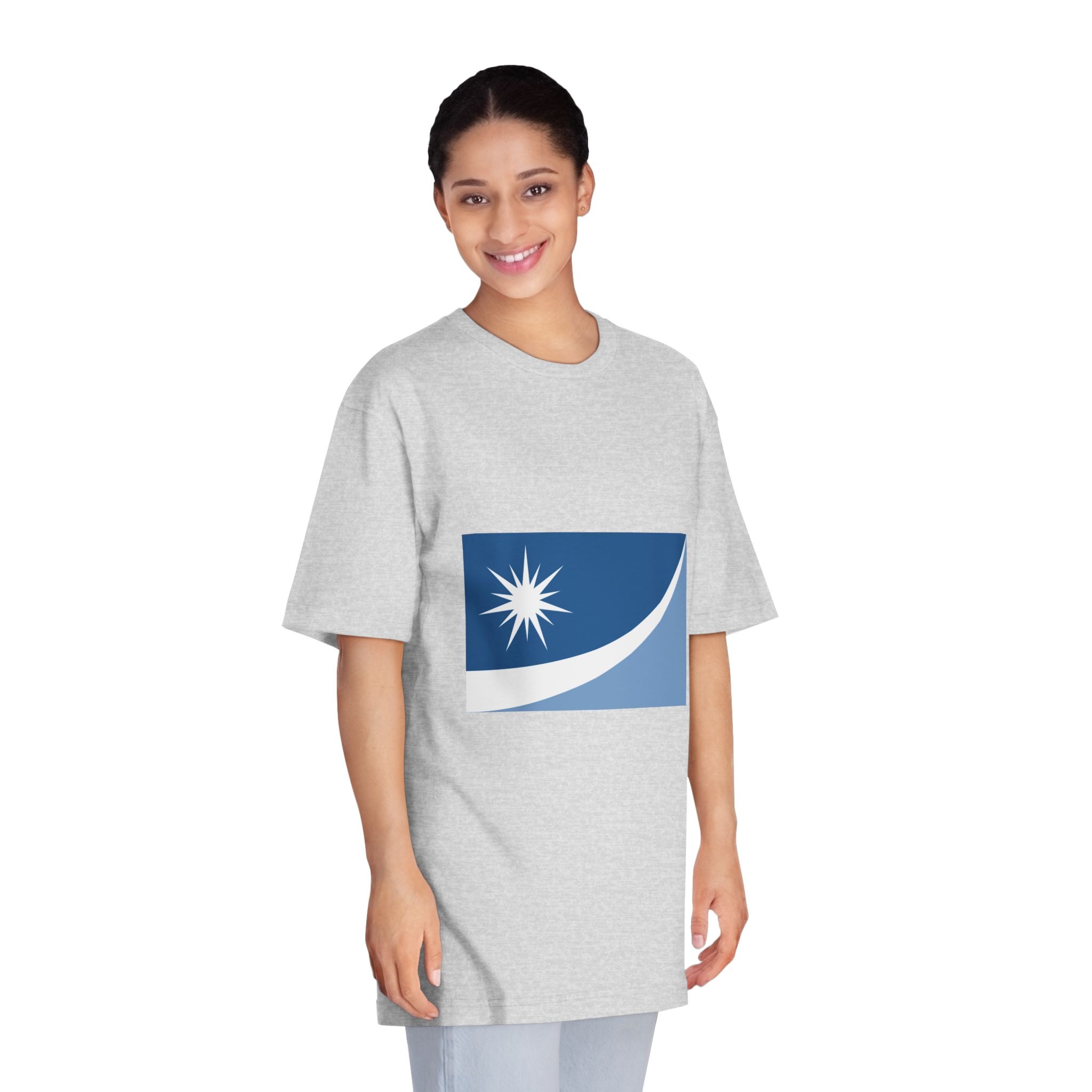 Flag of Crystal, Minnesota Unisex Classic Crewneck T Shirt - Image 15