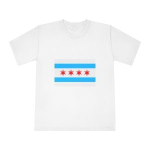 Flag of Chicago Illinois Unisex Classic Crewneck T Shirt