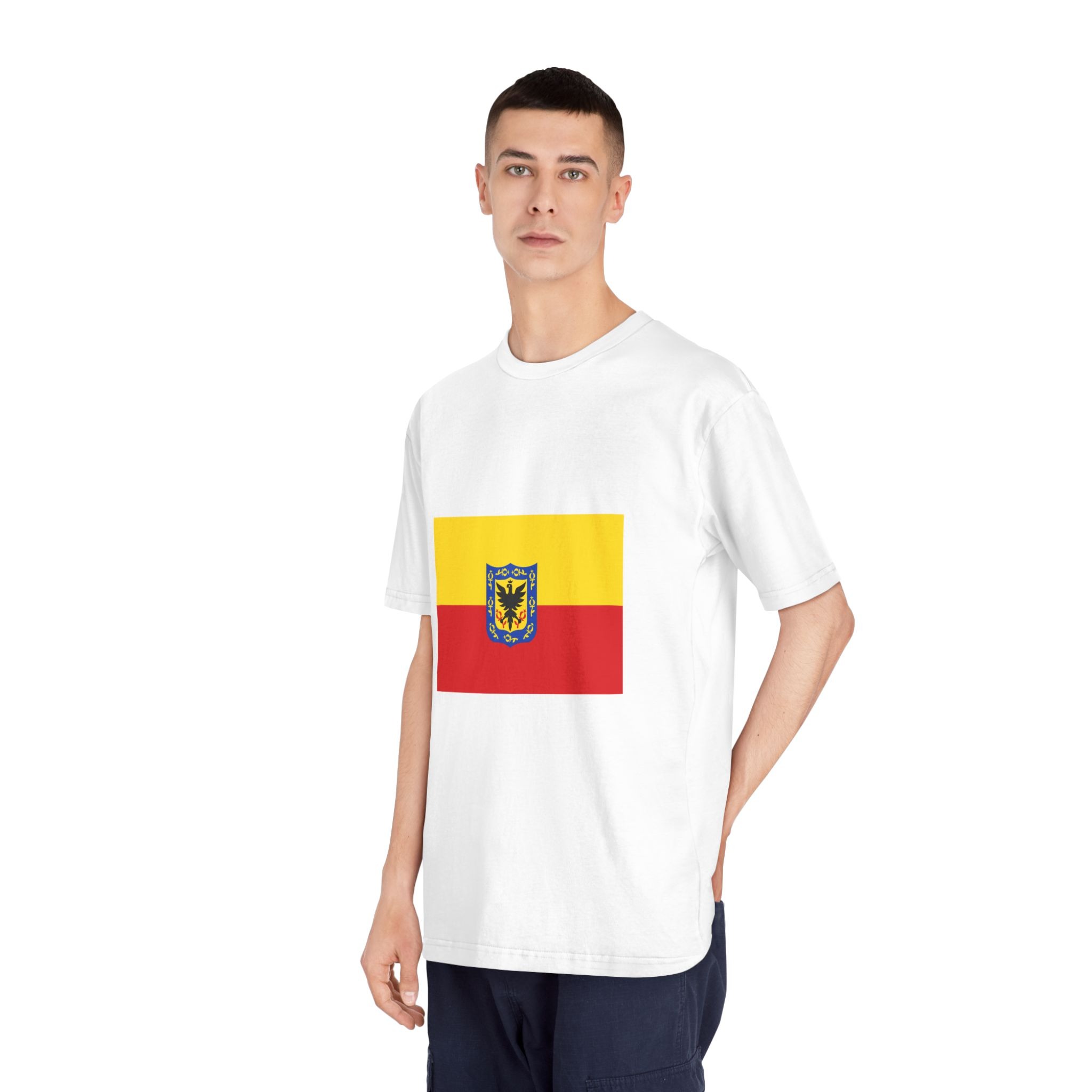 Flag of Bogotá Unisex Classic Crewneck T Shirt - Image 4