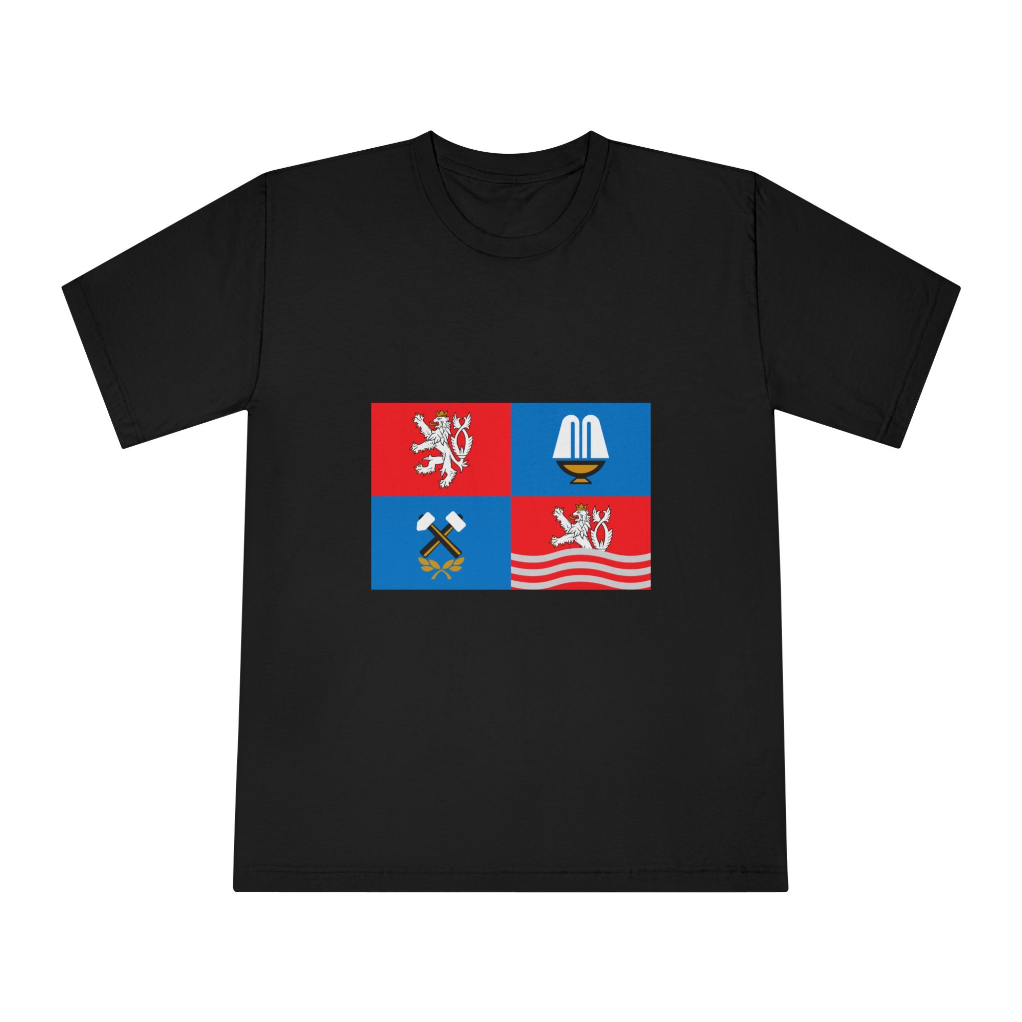 Flag of Karlovy Vary Region Unisex Classic Crewneck T Shirt - Image 5