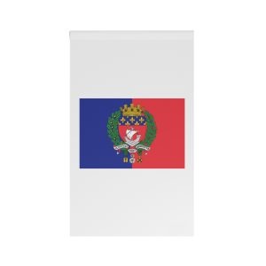 Flag of Paris With Coat of Arms House Banner