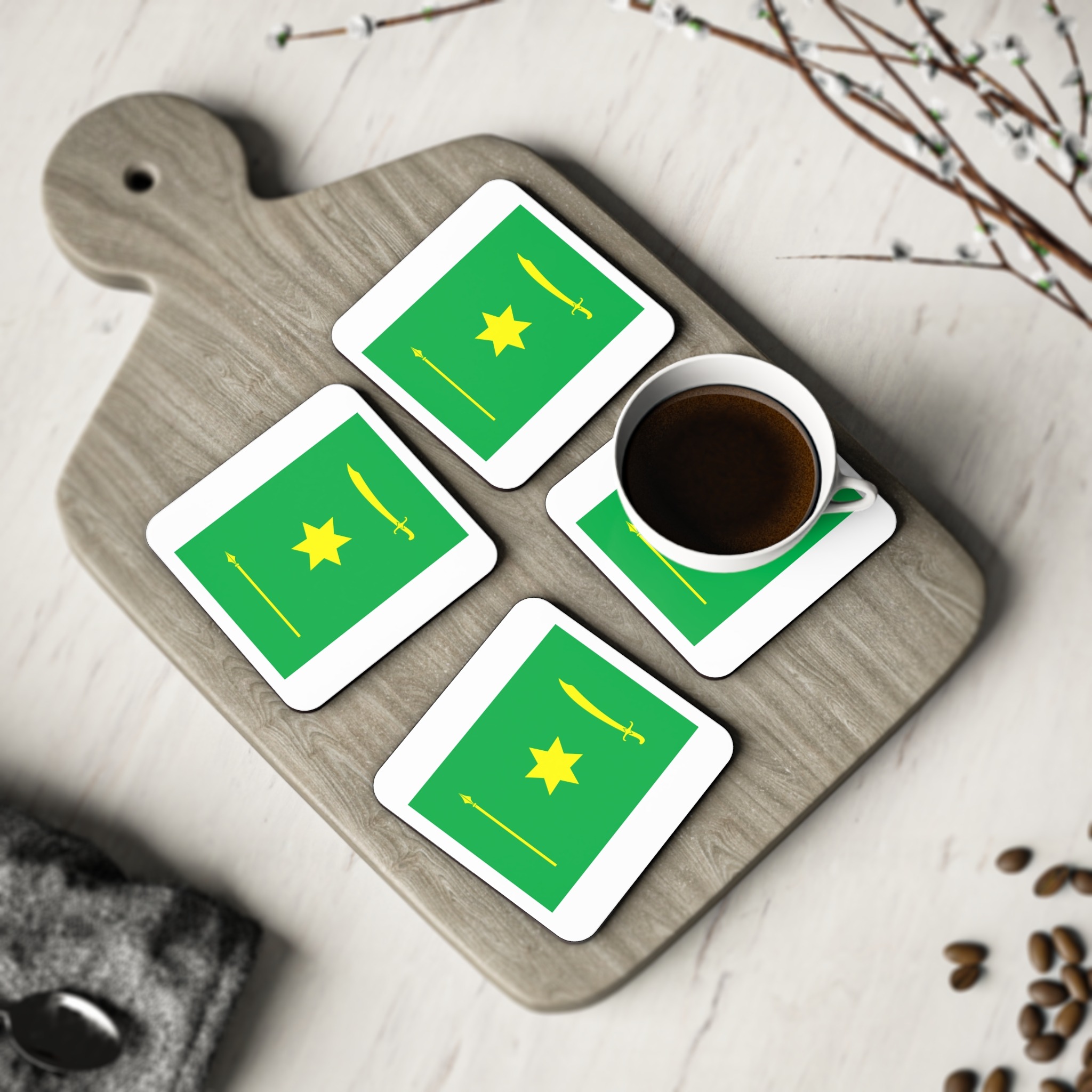 The Flag of Novgorod Siverskyi Coasters - Image 8
