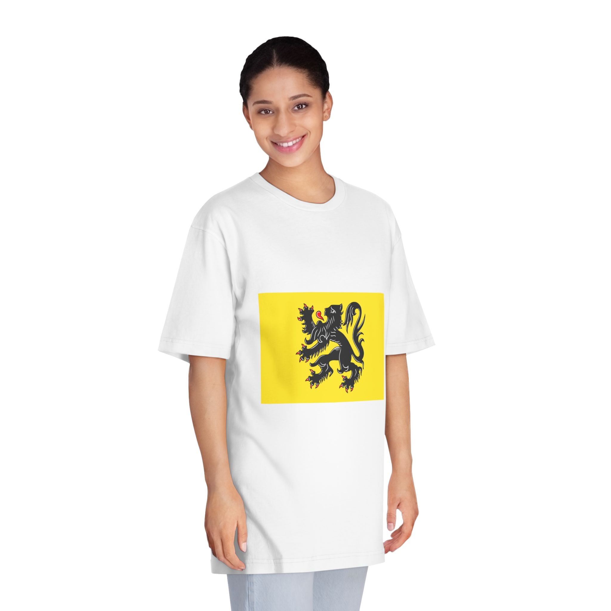 Flag of Flanders Unisex Classic Crewneck T Shirt - Image 3