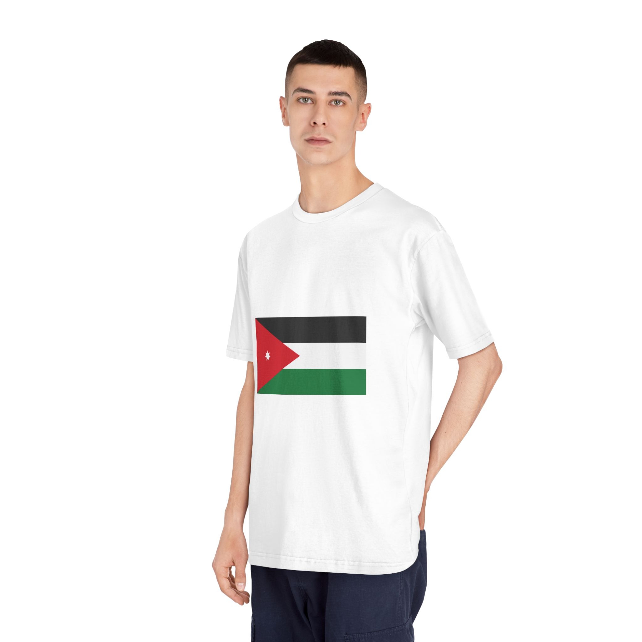 Flag of Jordan Unisex Classic Crewneck T Shirt - Image 4