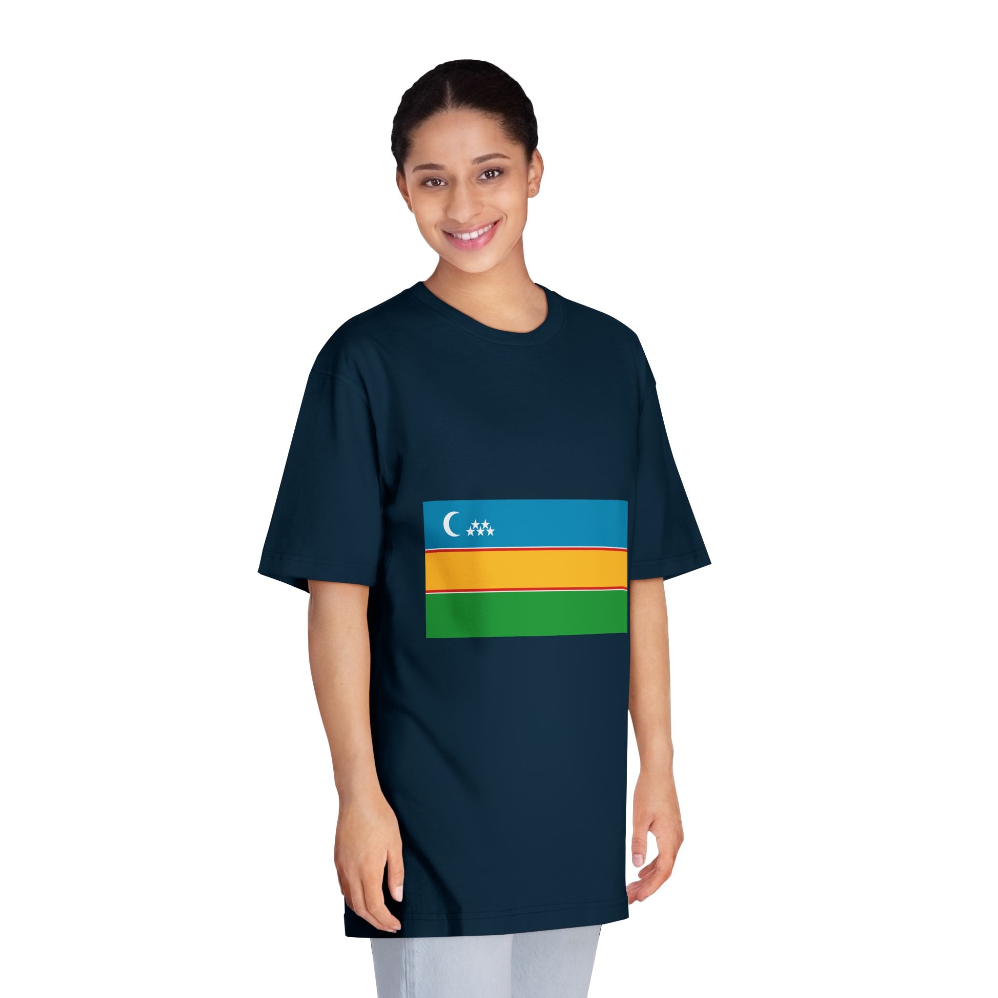 Flag of Karakalpakstan Unisex Classic Crewneck T Shirt - Image 19