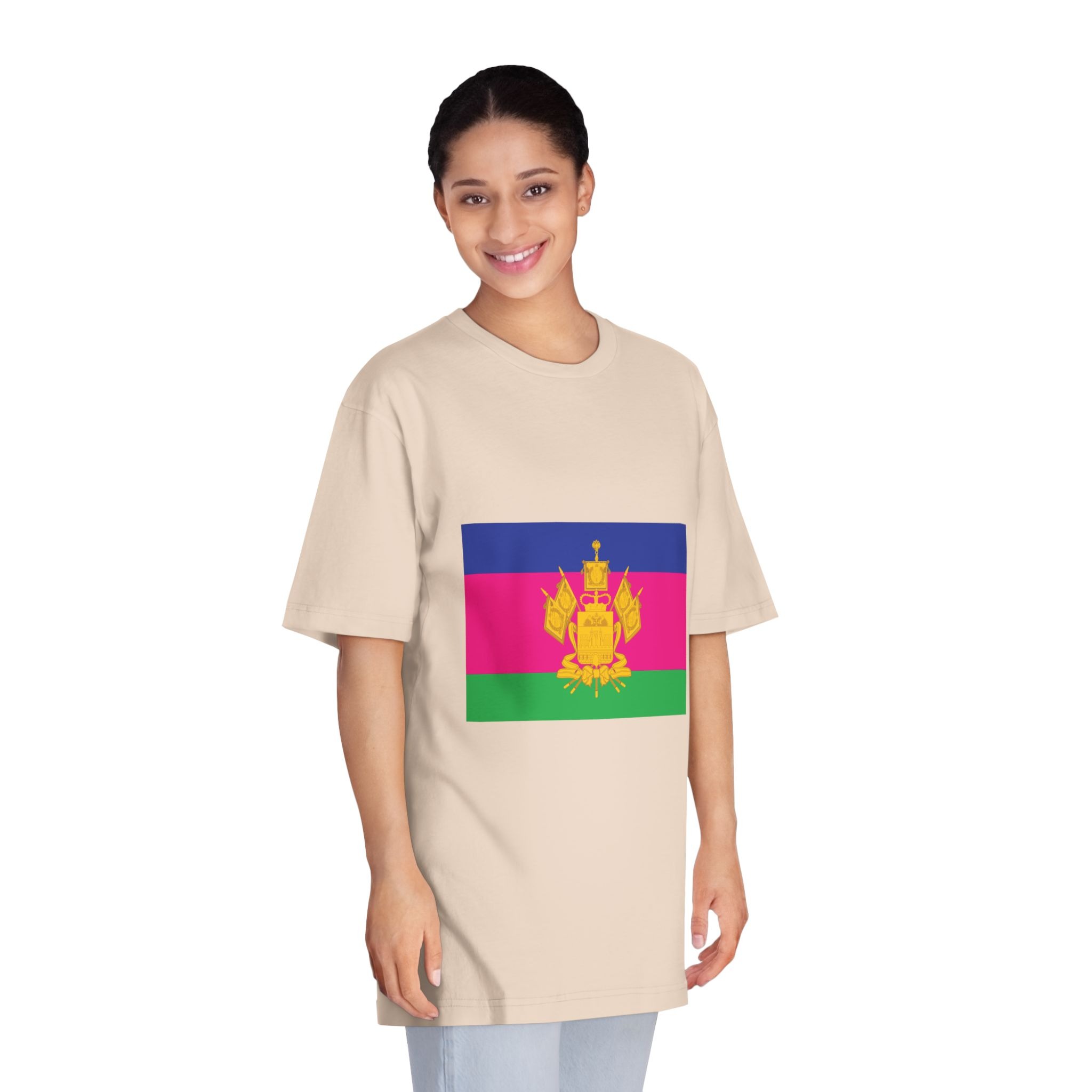 Flag of Krasnodar Krai Unisex Classic Crewneck T Shirt - Image 11